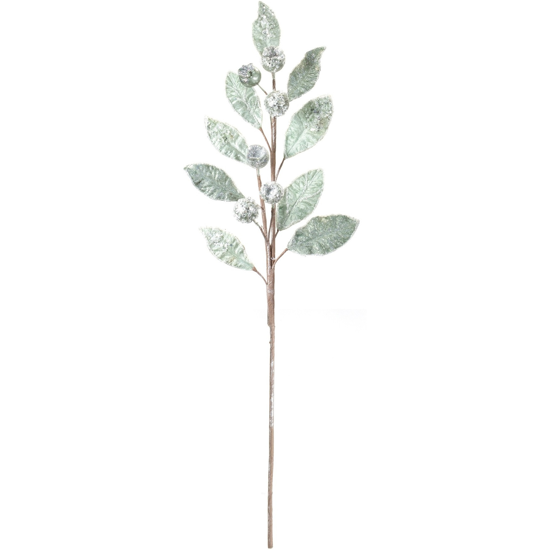Glittered Pod Leaf Spray (Set of 2)