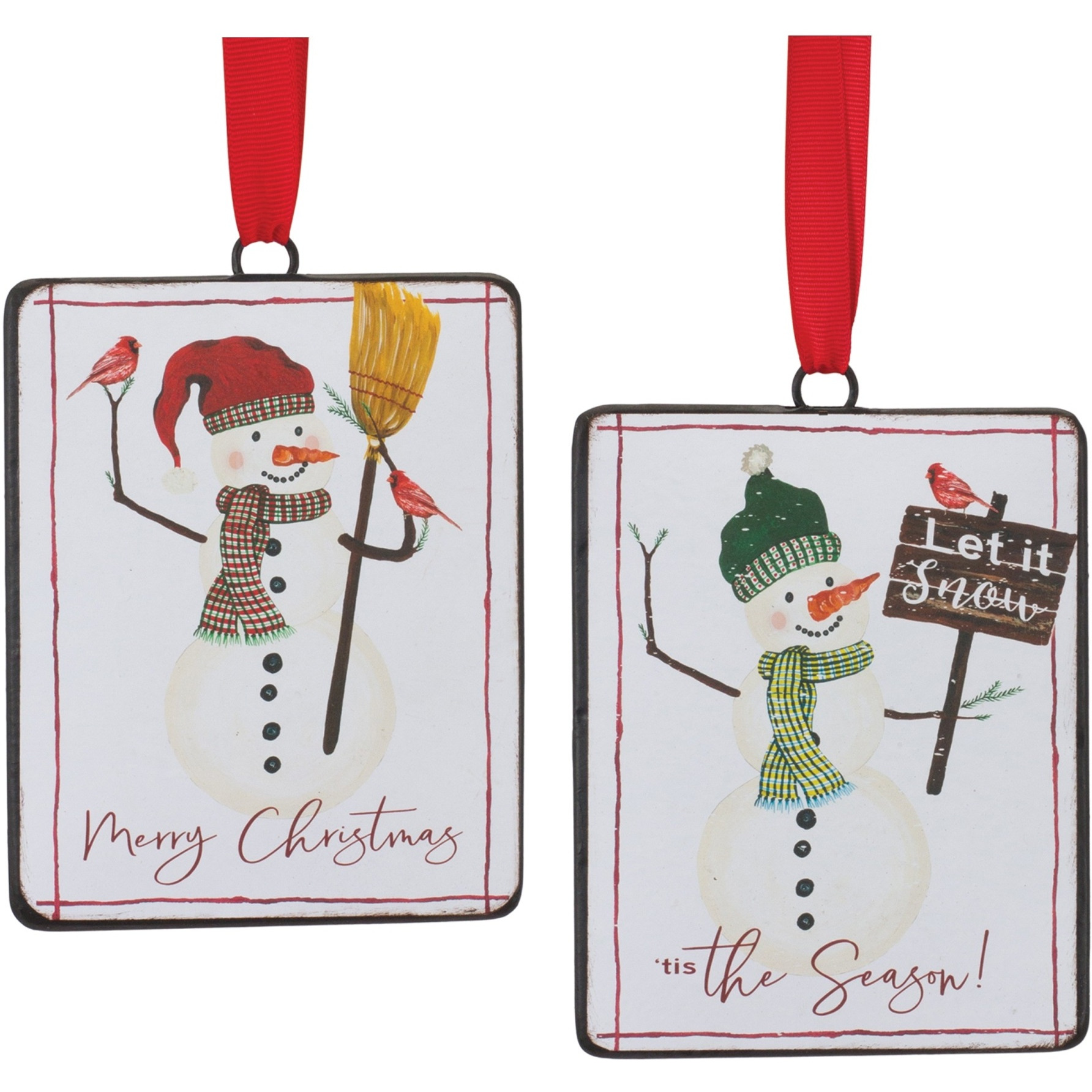 Snowman Sentiment Ornament (Set of 12)