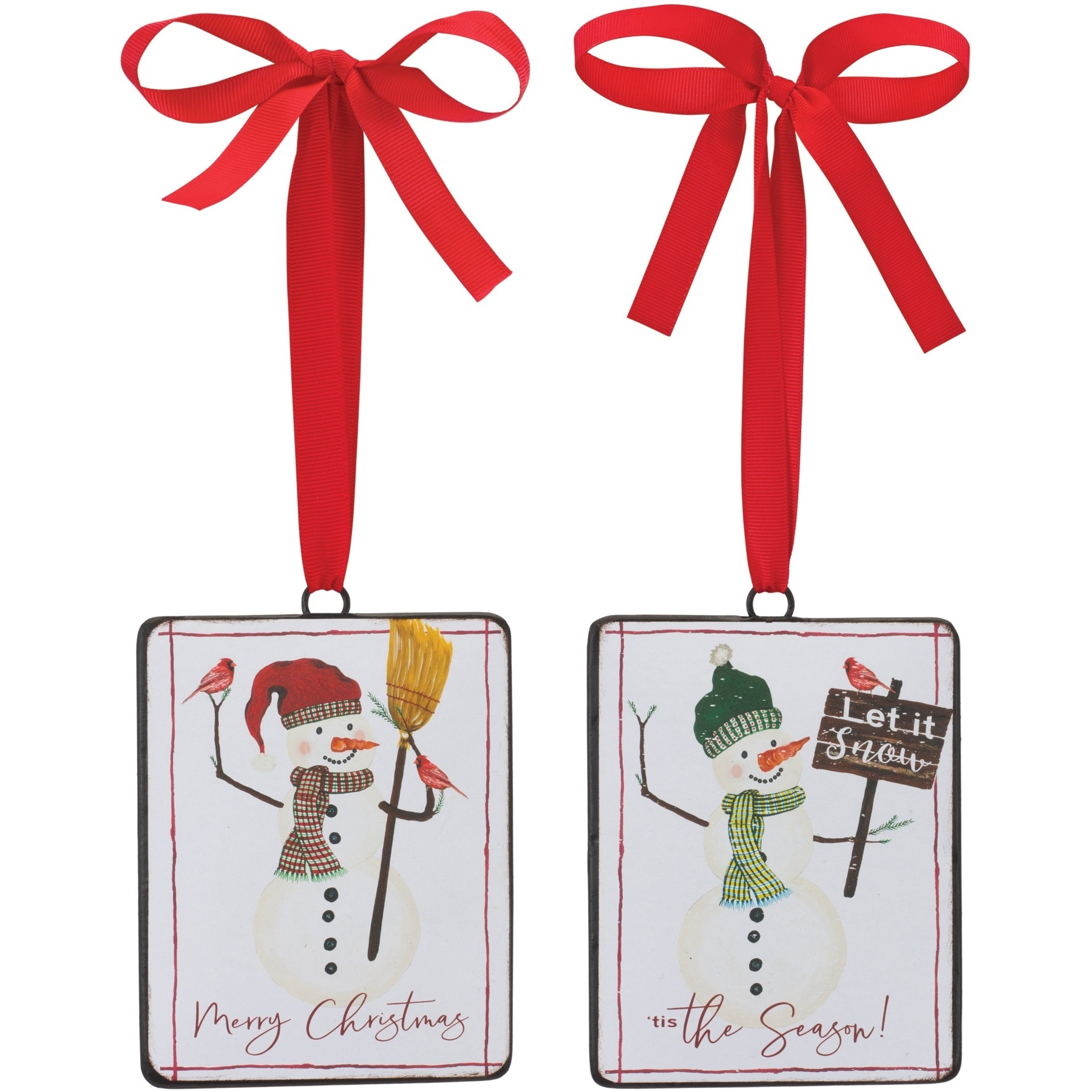 Snowman Sentiment Ornament (Set of 12)