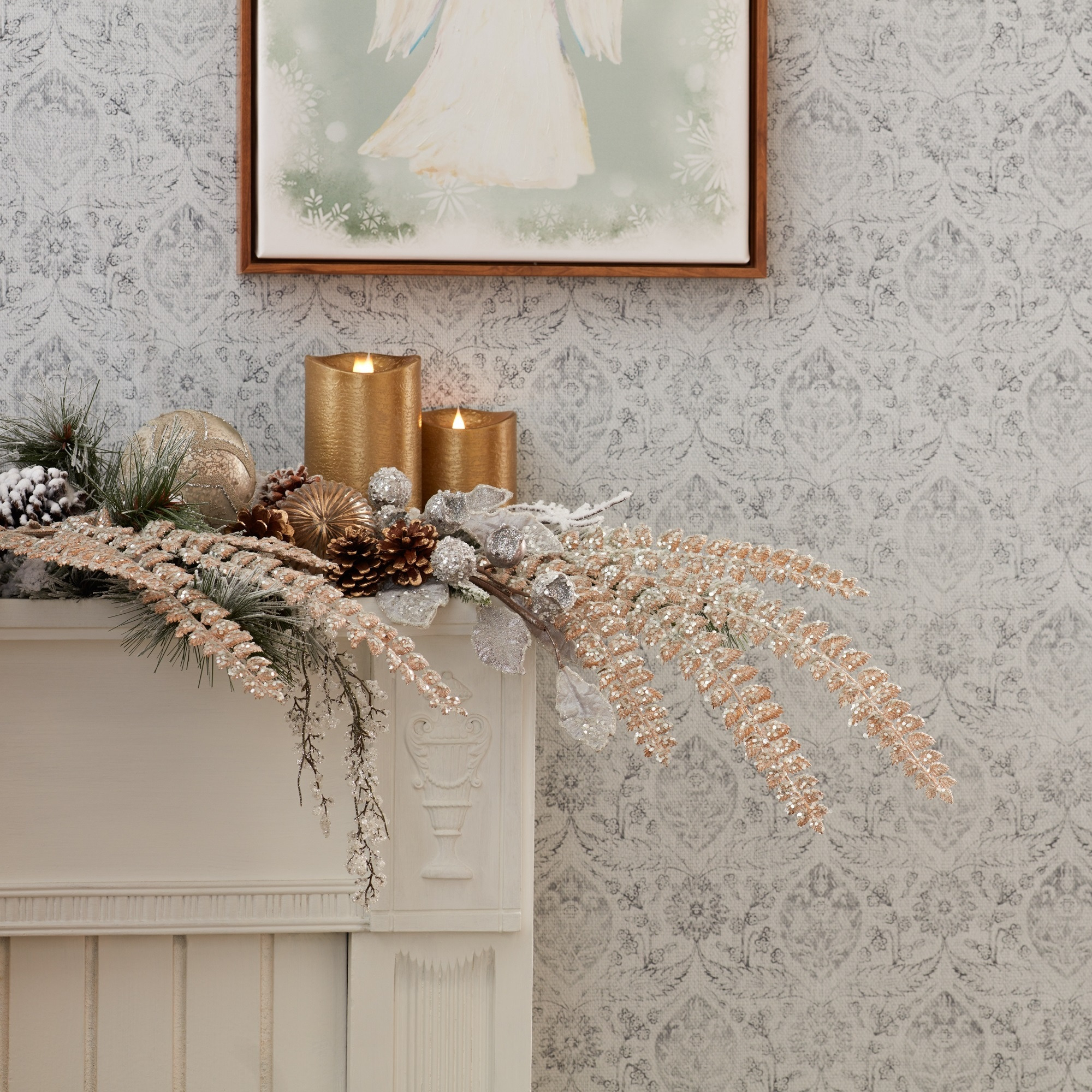 Glittered Fern Spray (Set of 24)