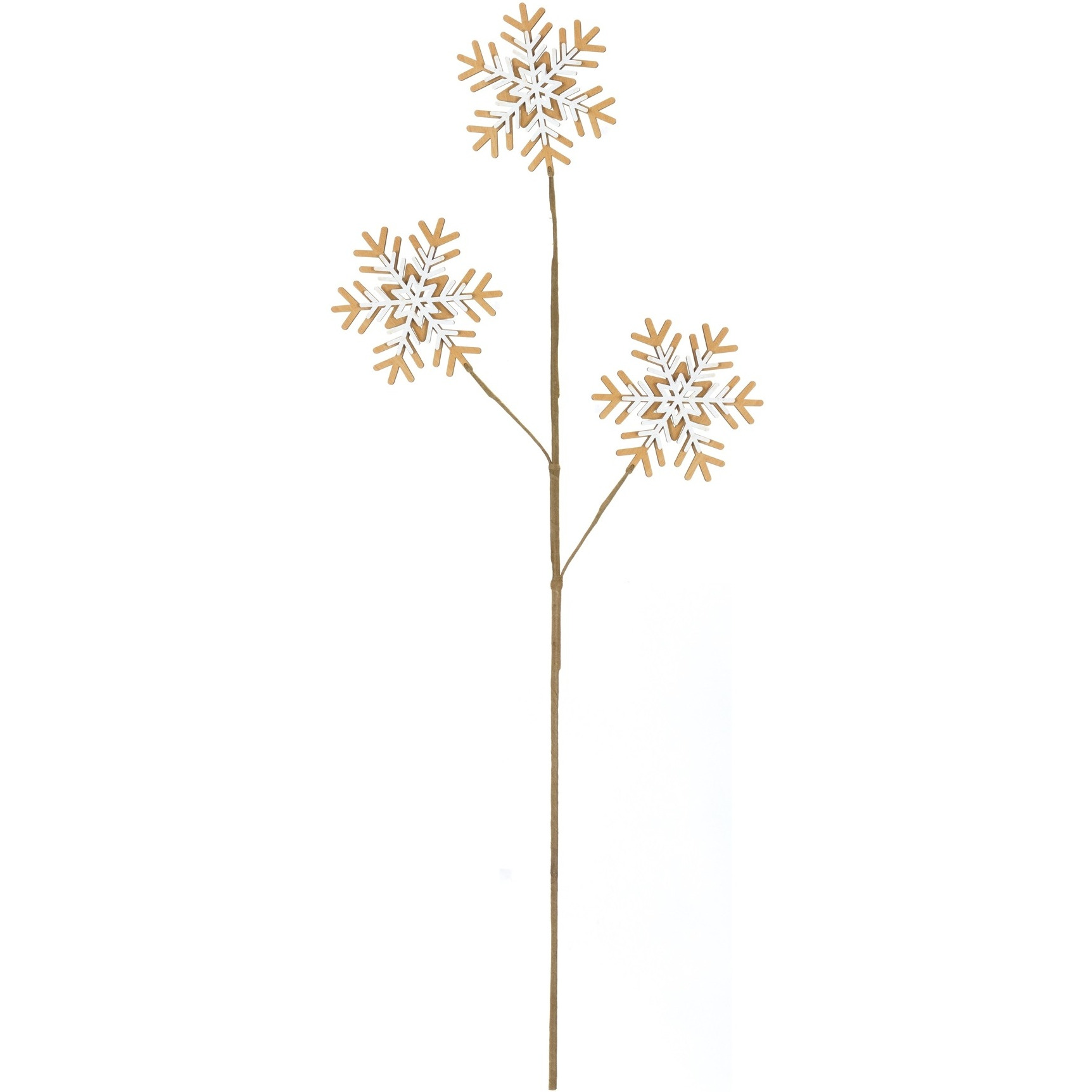 Wood Snowflake Spray (Set of 6)