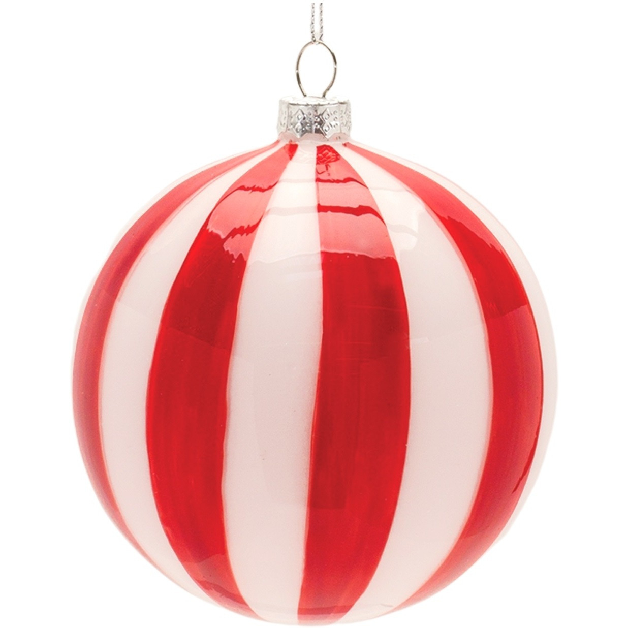Striped Glass Ornament (Set of 6)