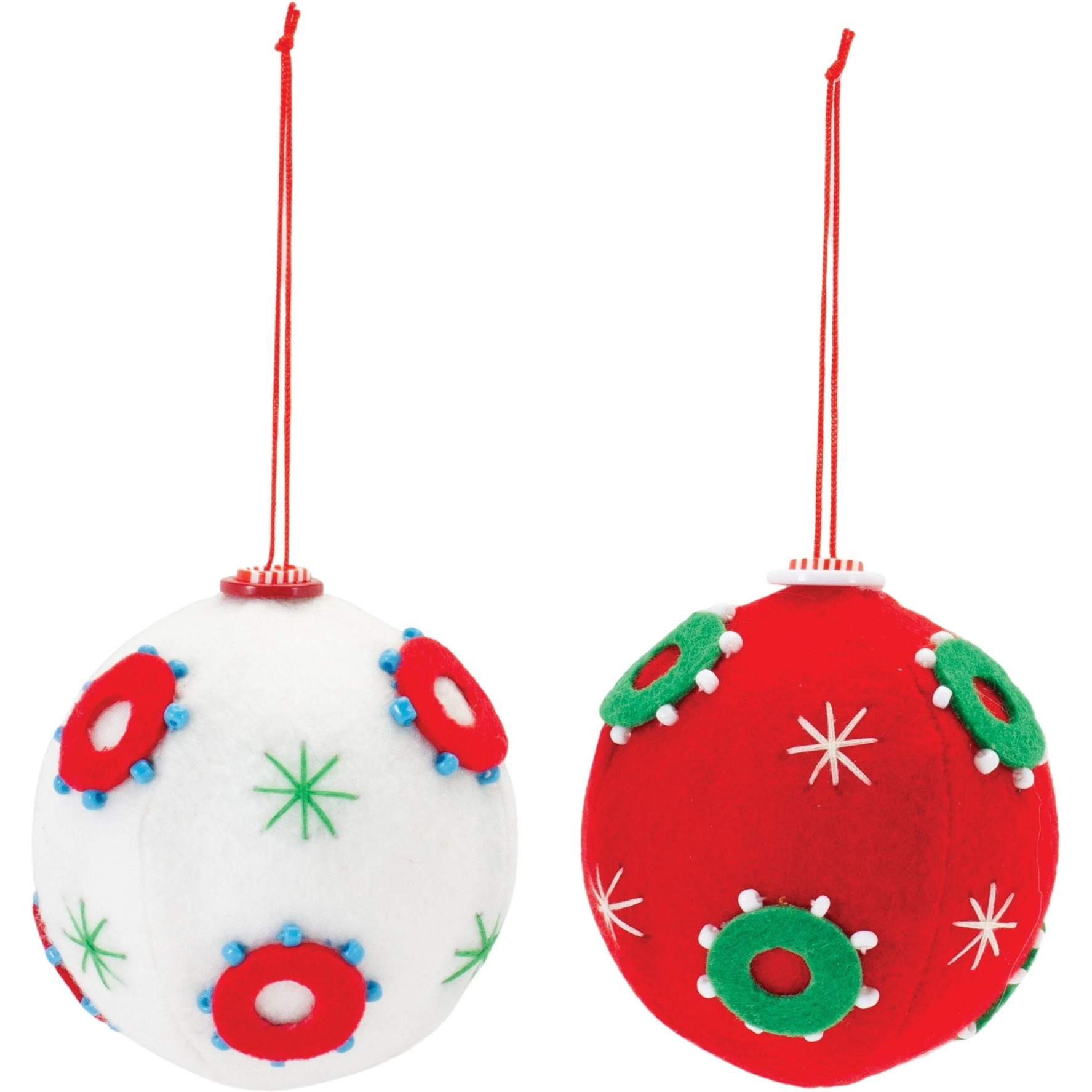Whimsical Fabric Ball Ornament (Set of 12)