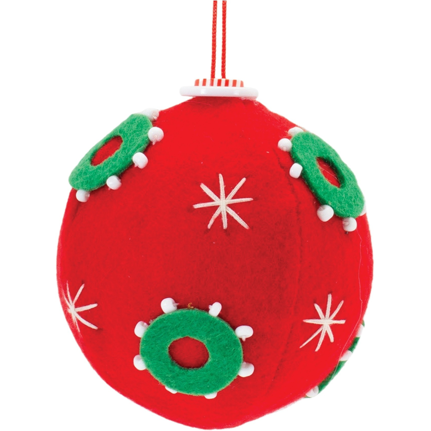 Whimsical Fabric Ball Ornament (Set of 12)