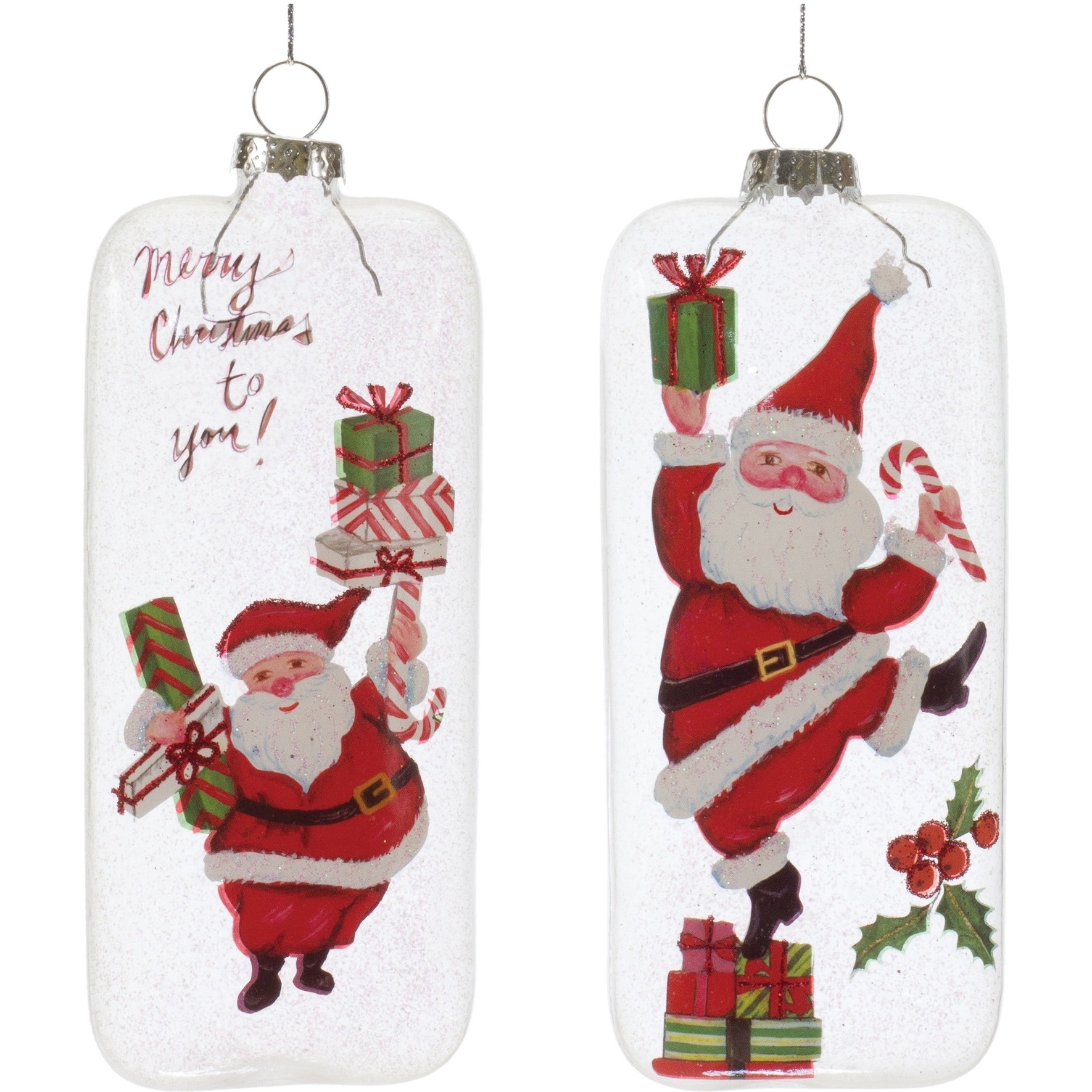 Whimsical Santa Ornament (Set of 12)