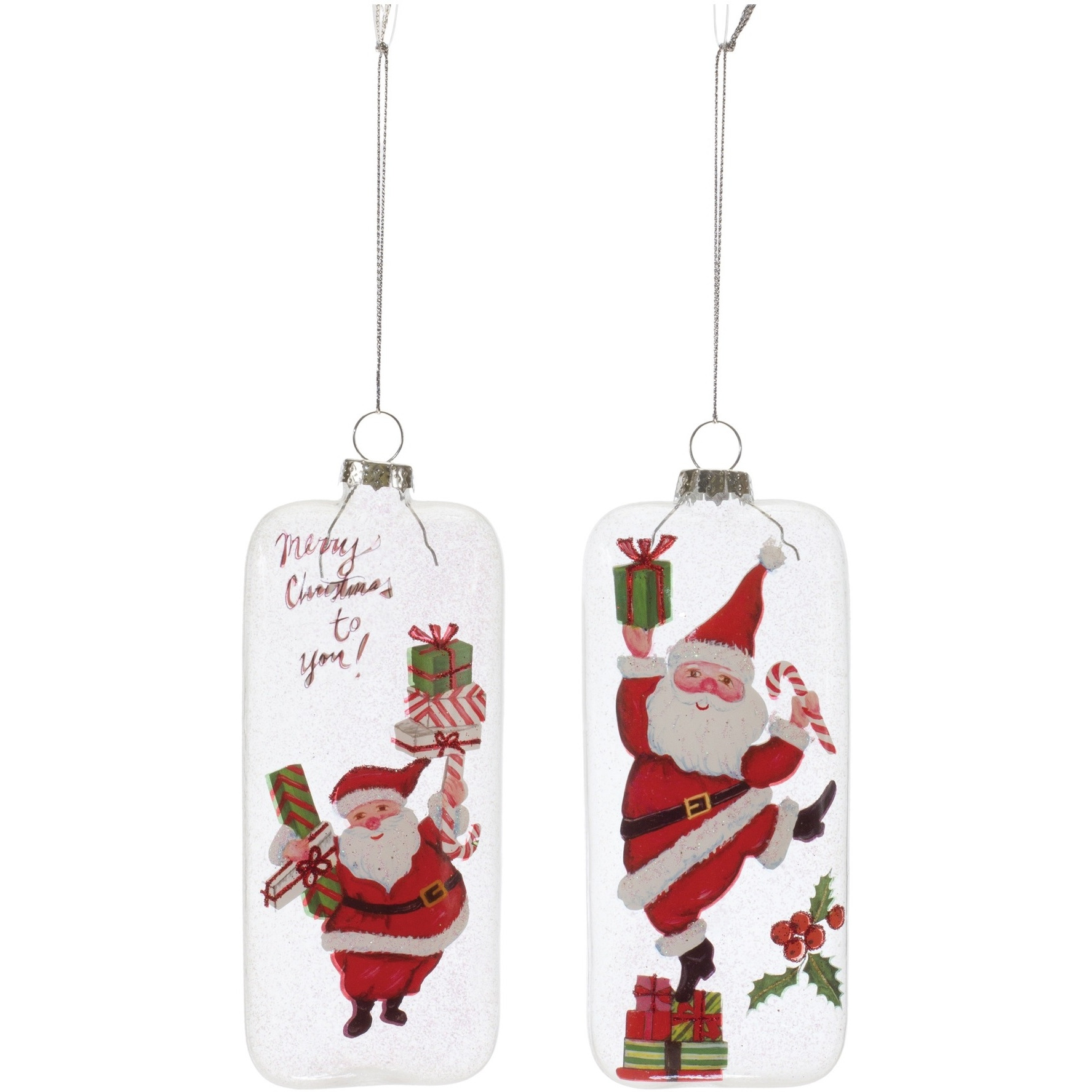 Whimsical Santa Ornament (Set of 12)
