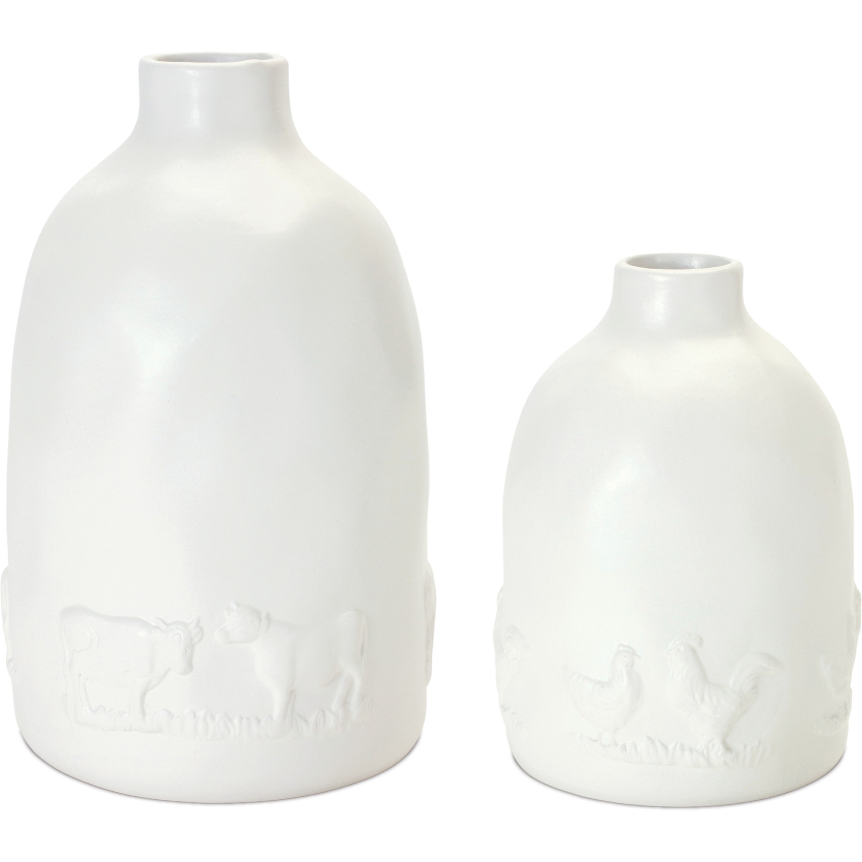 Ceramic Farm Animal Vase (Set of 2)
