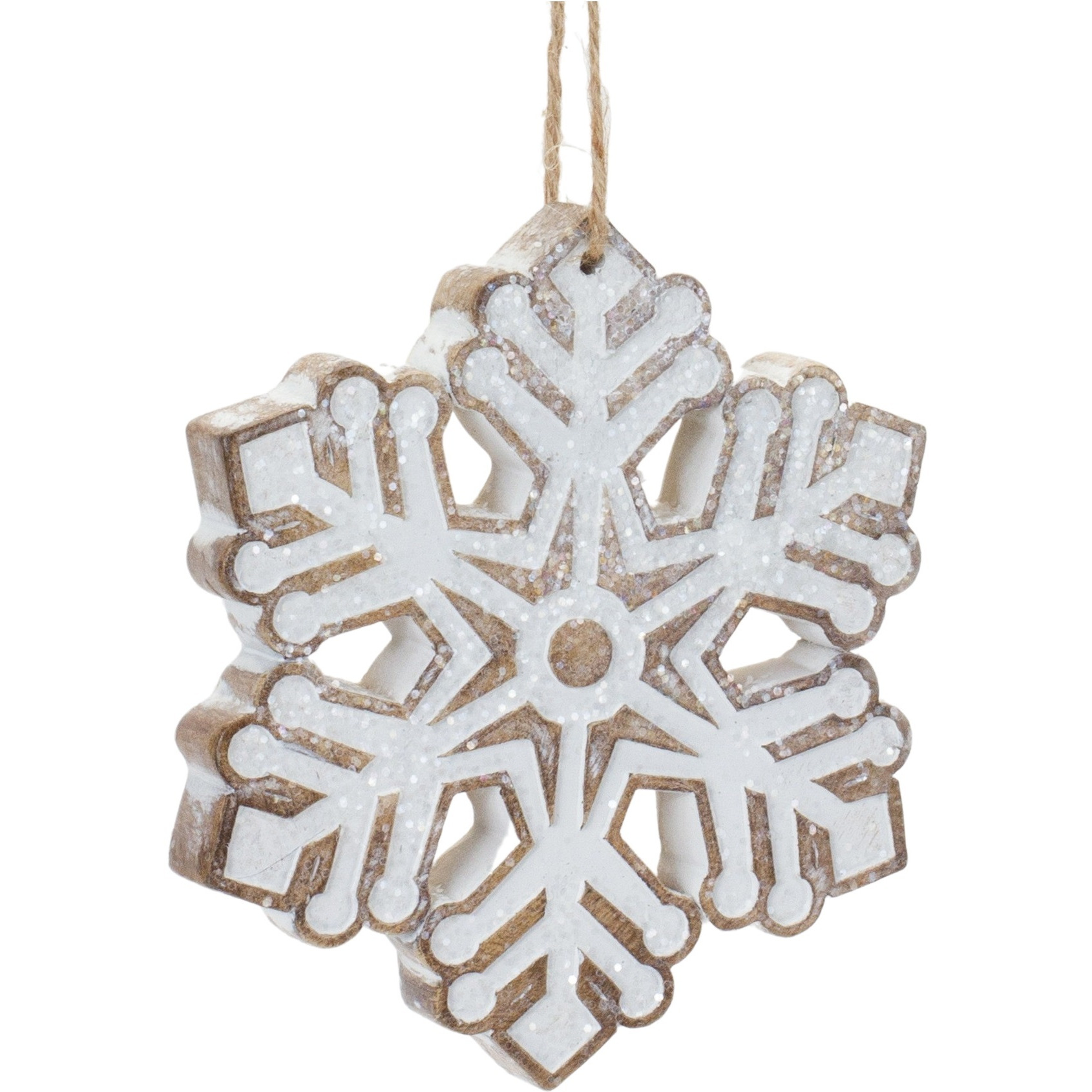 Glittered Snowflake Ornament (Set of 3)