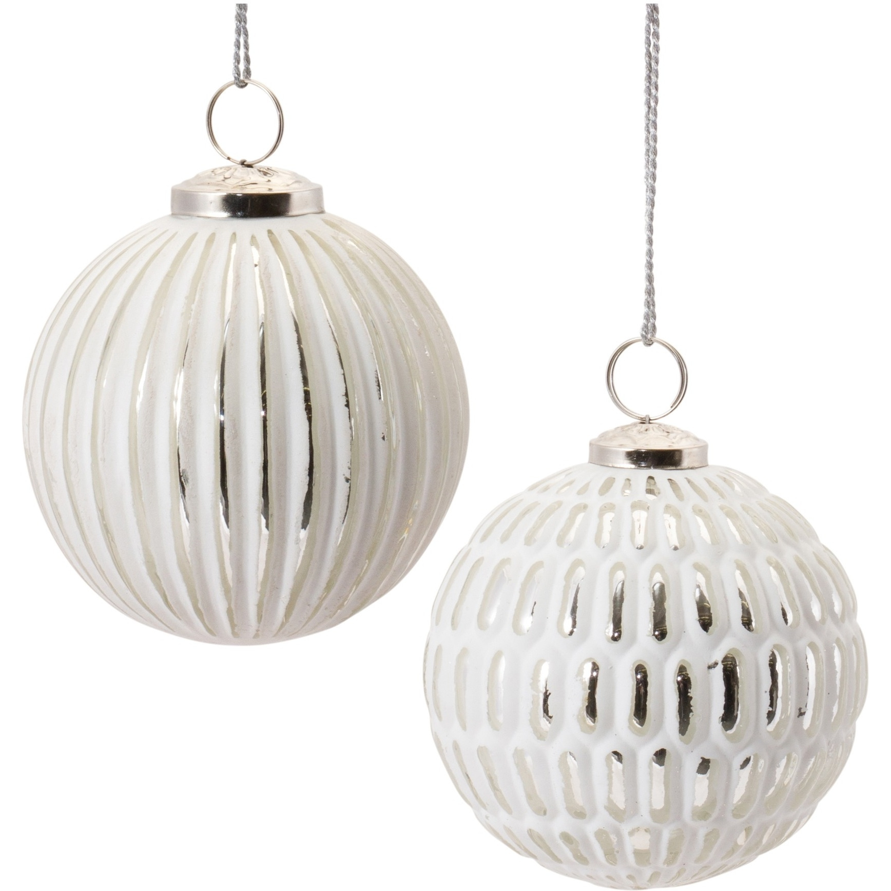 Frosted Glass Ball Ornament (Set of 6)
