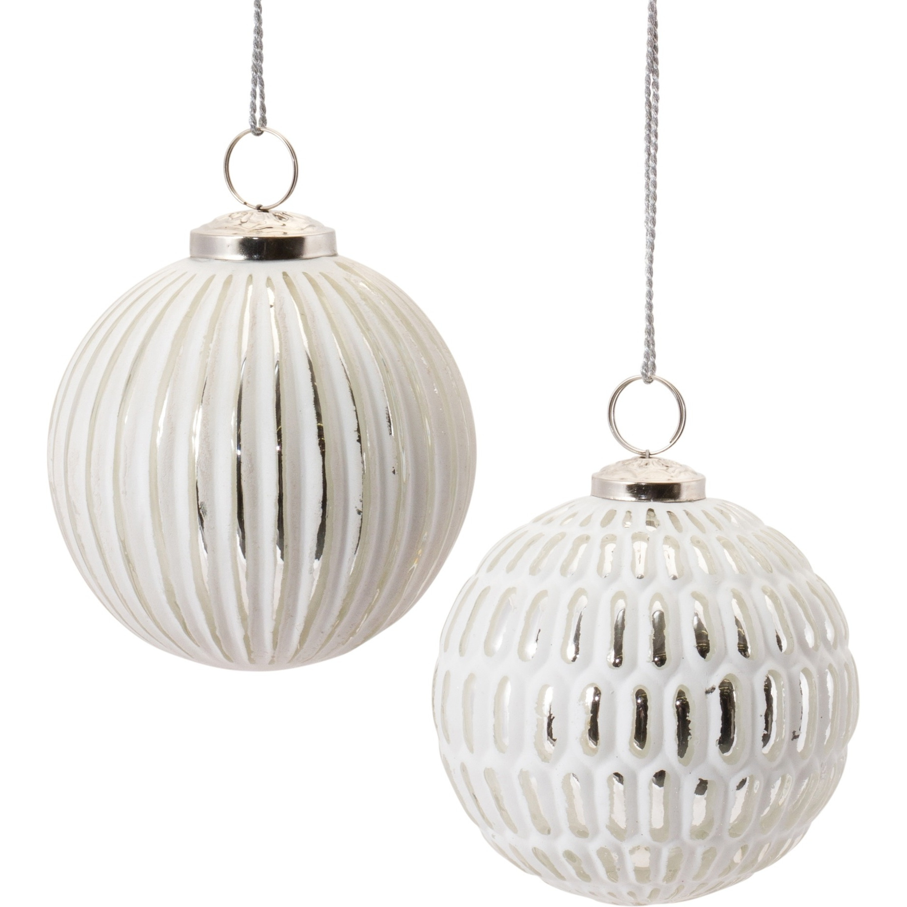 Frosted Glass Ball Ornament (Set of 6)