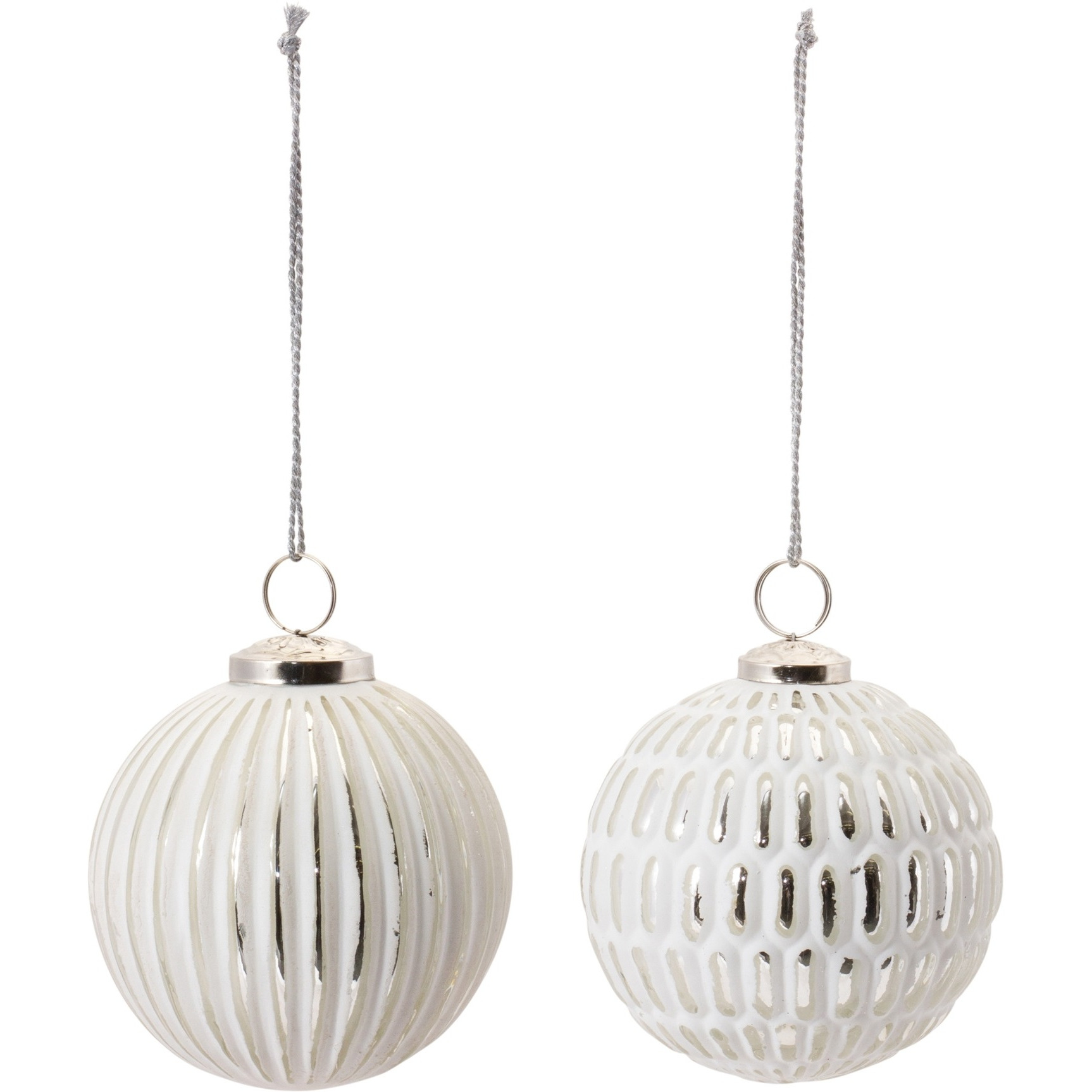 Frosted Glass Ball Ornament (Set of 6)