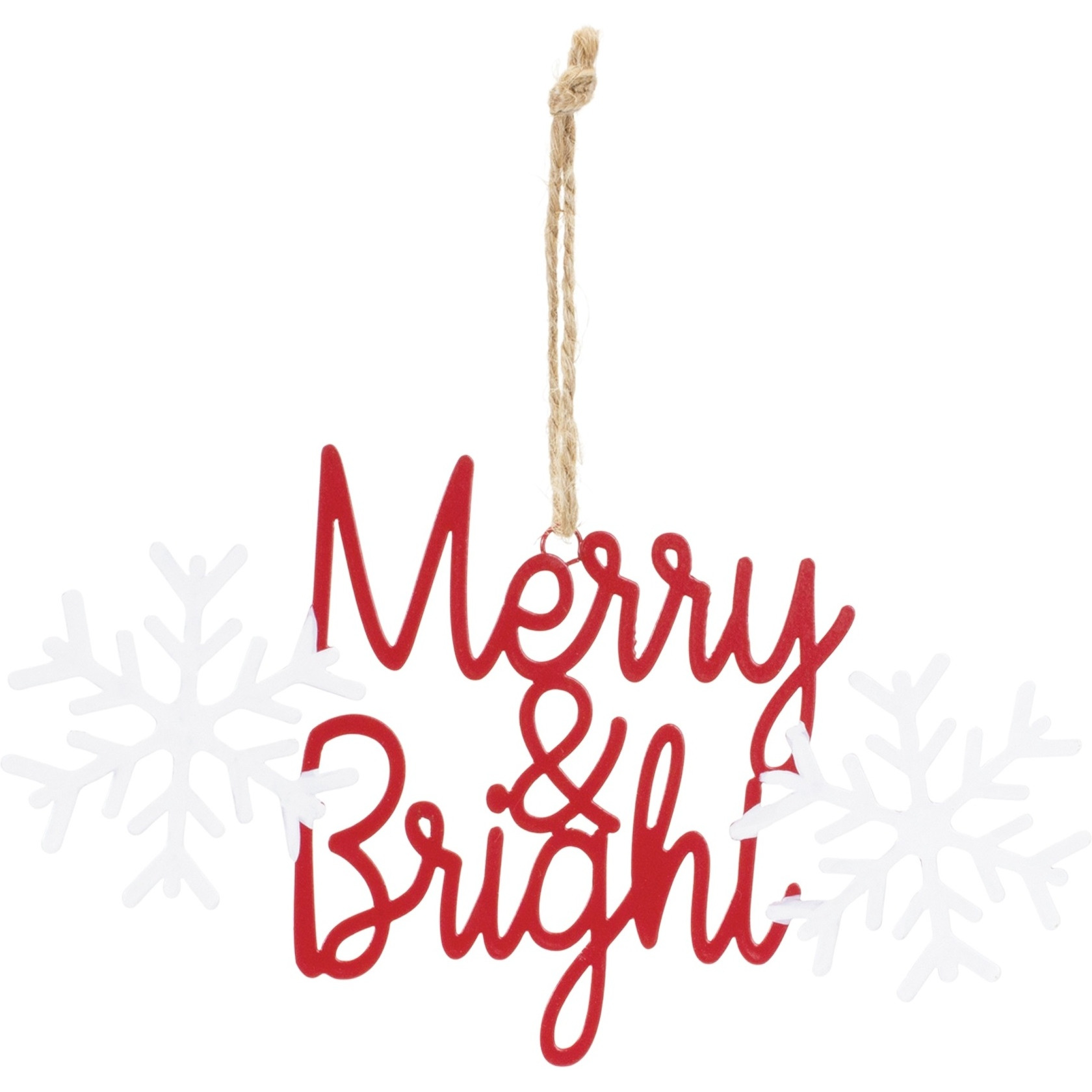 Metal Holiday Sentiment Ornament (Set of 12)