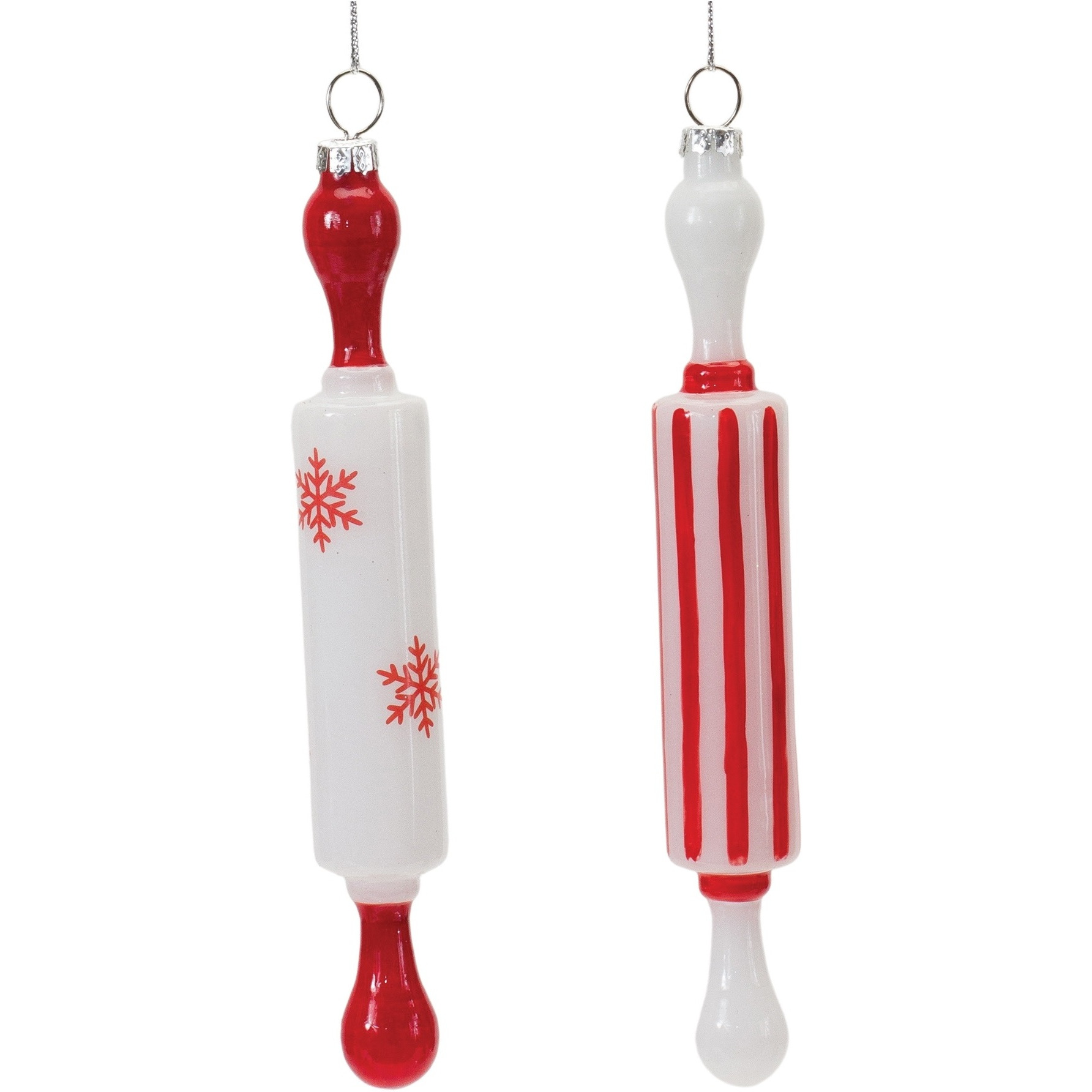 Glass Rolling Pin Ornament (Set of 12)