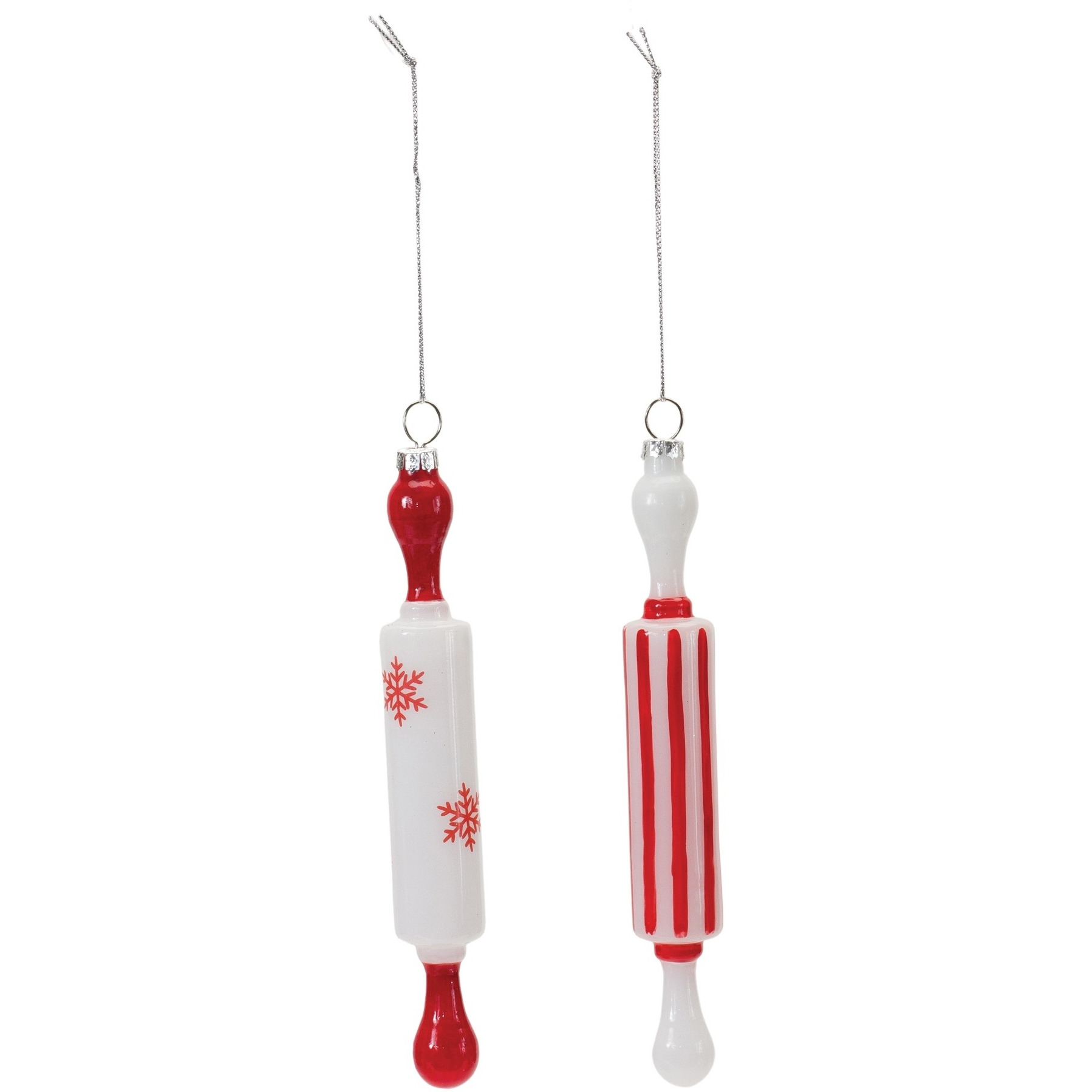 Glass Rolling Pin Ornament (Set of 12)