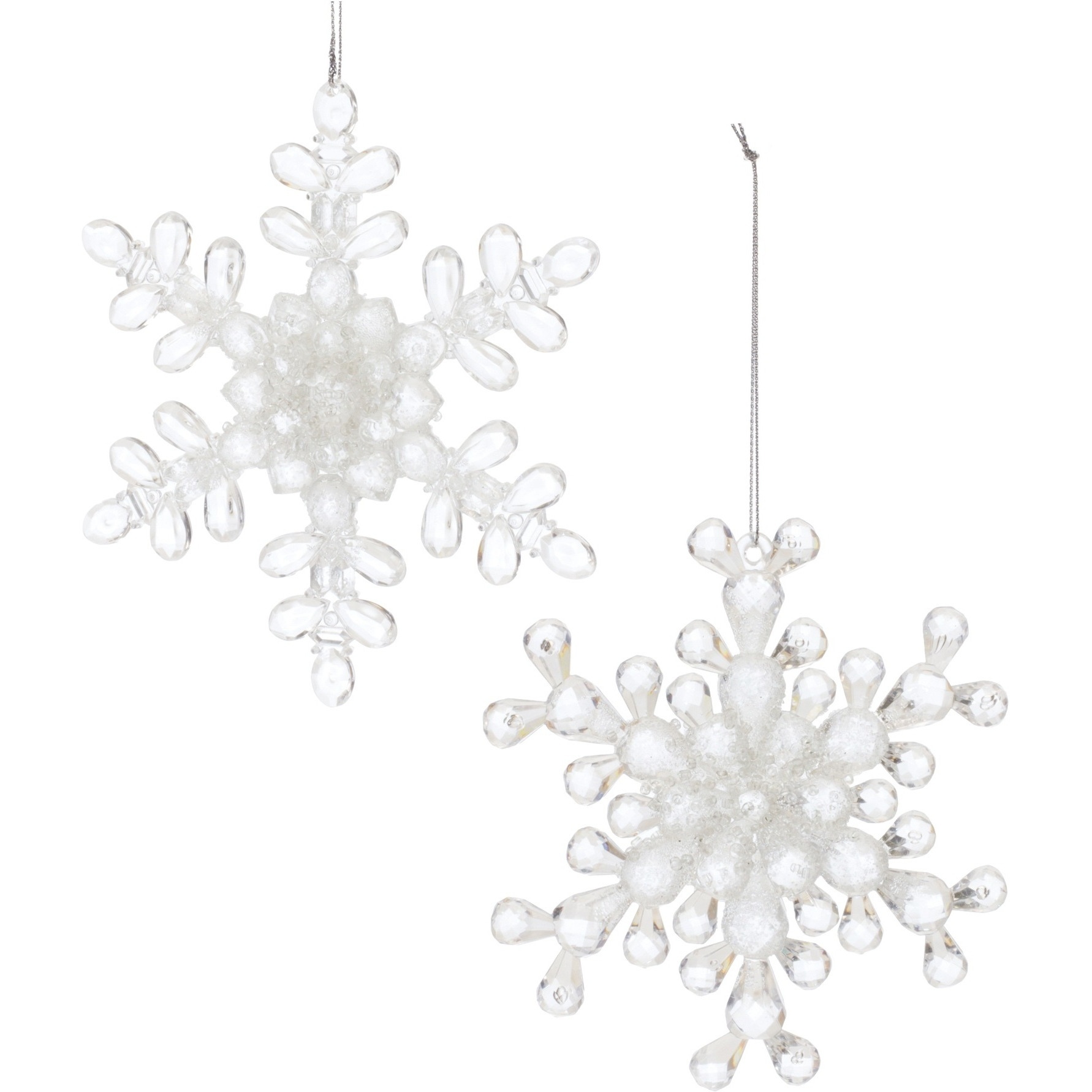 Clear Acrylic Snowflake Ornament (Set of 24)