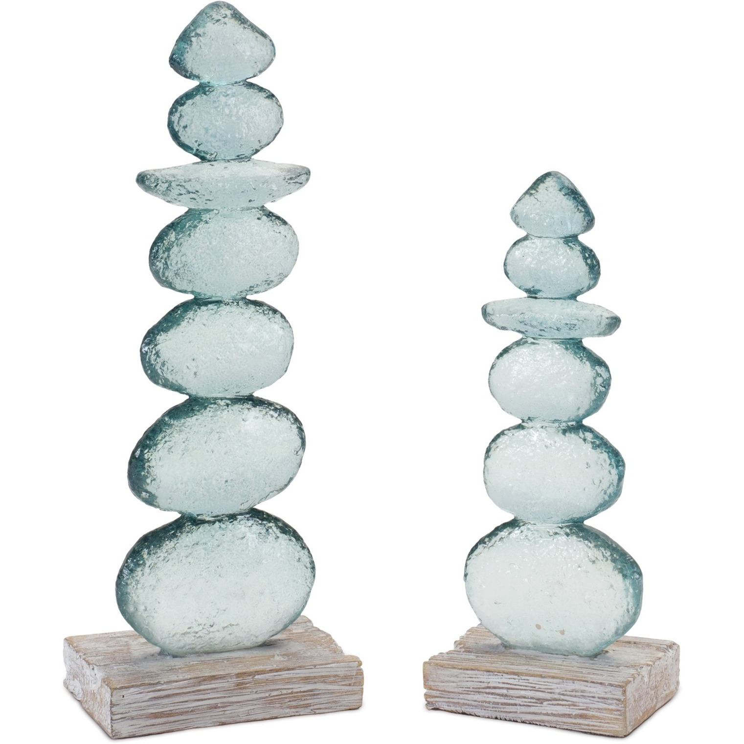 Stacking Rock Sculpture (Set of 2)