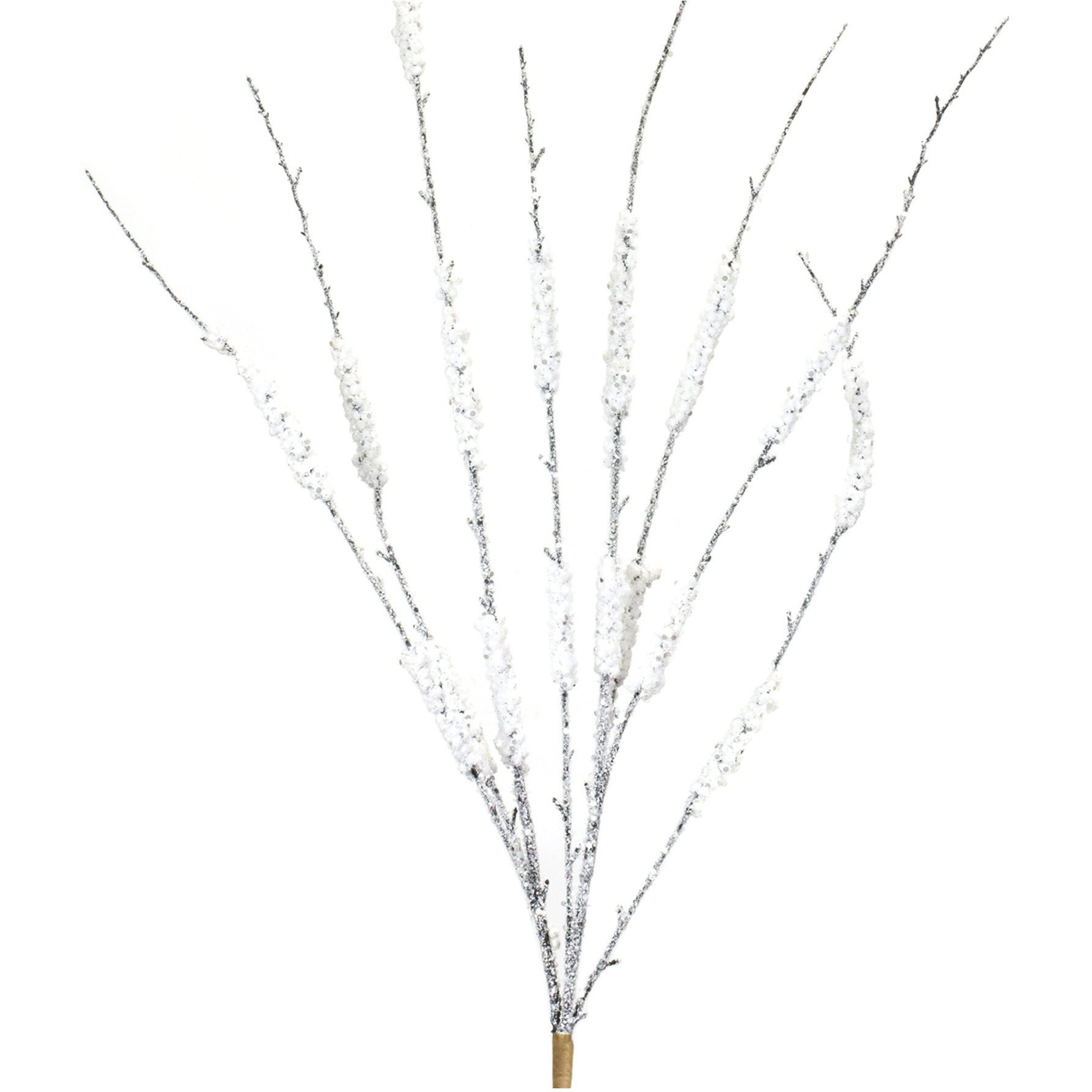 Flocked Tinsel Branch (Set of 12)