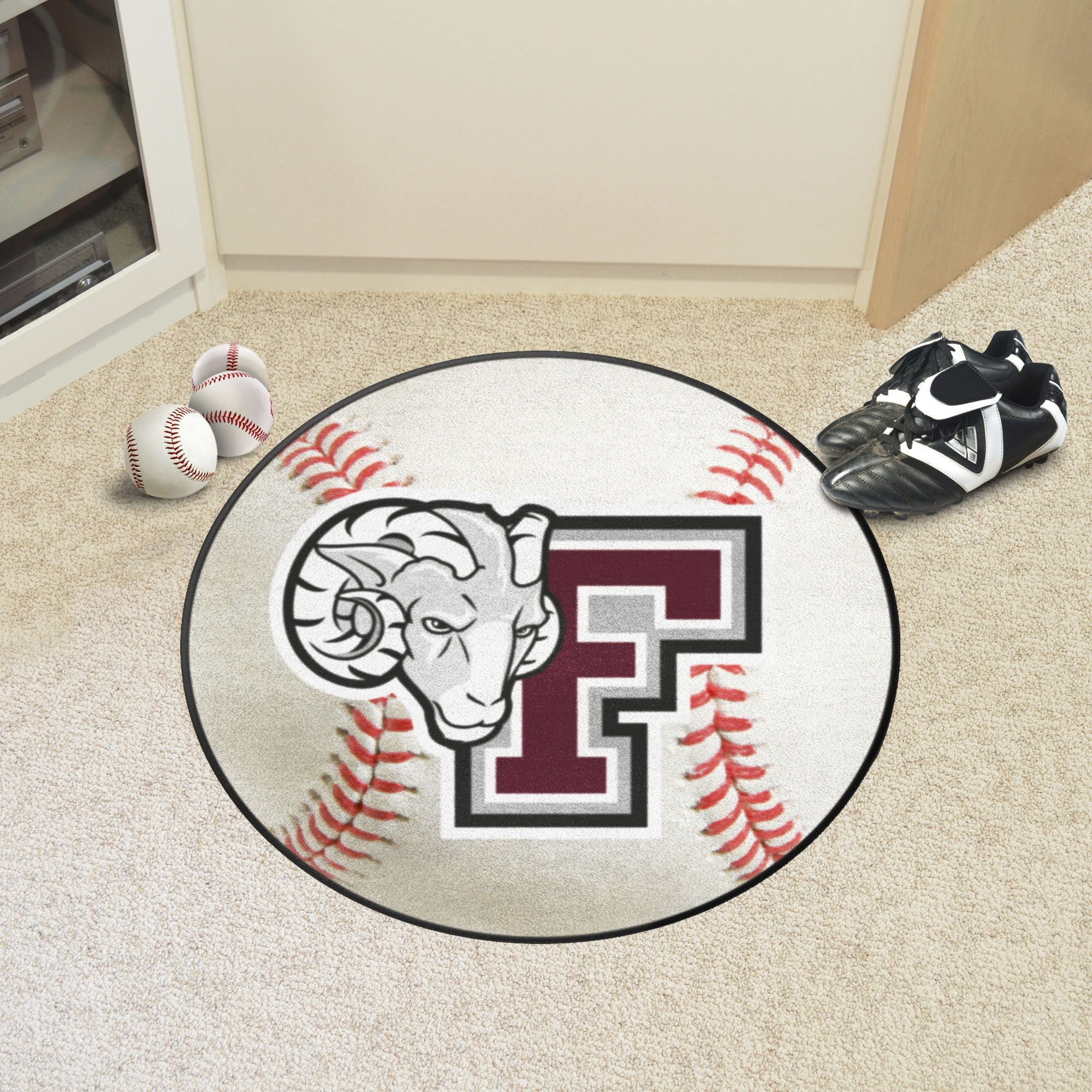 Fordham Rams Baseball Rug - 27in. Diameter