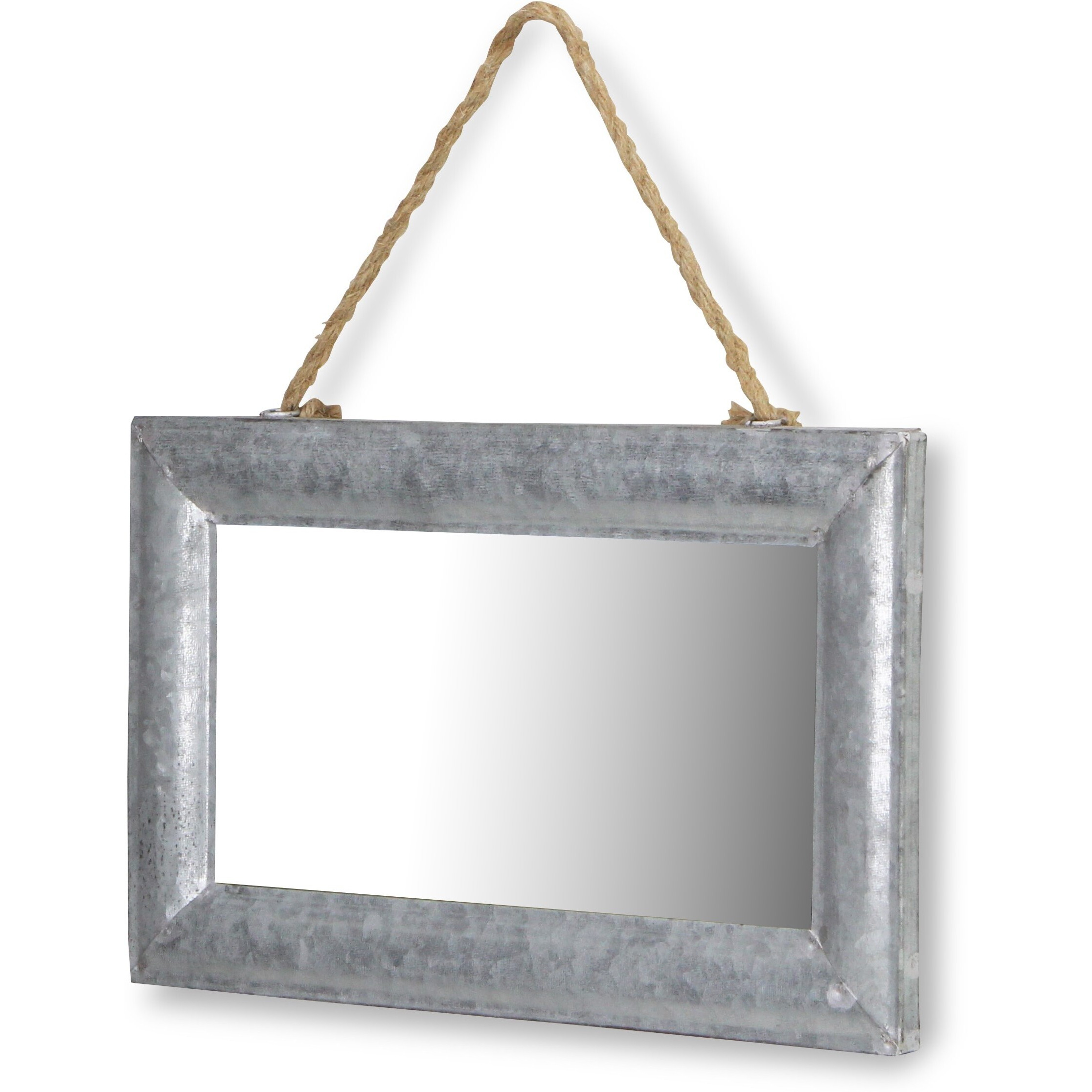 Alma Galvanized Framed Hanging Mirror