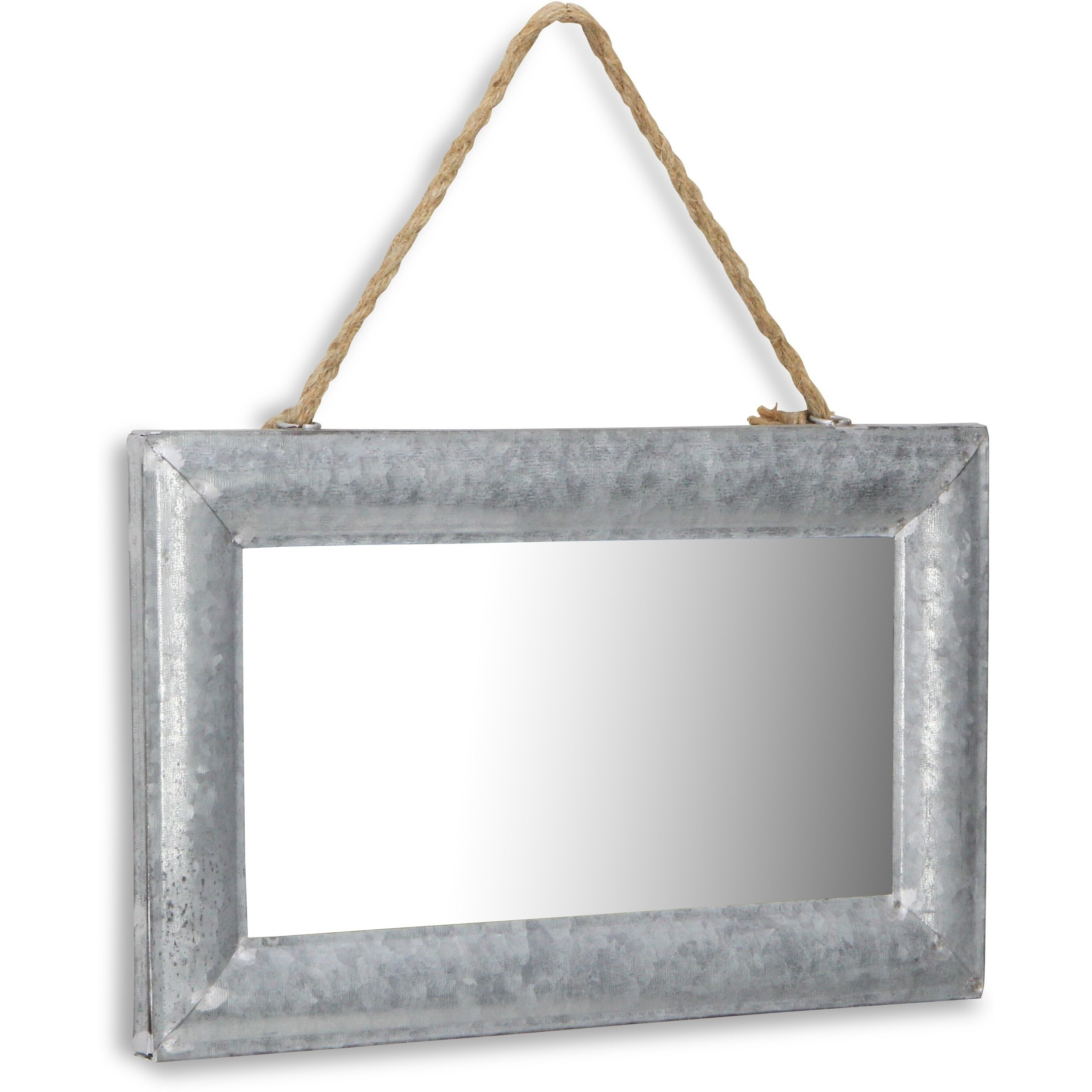 Alma Galvanized Framed Hanging Mirror