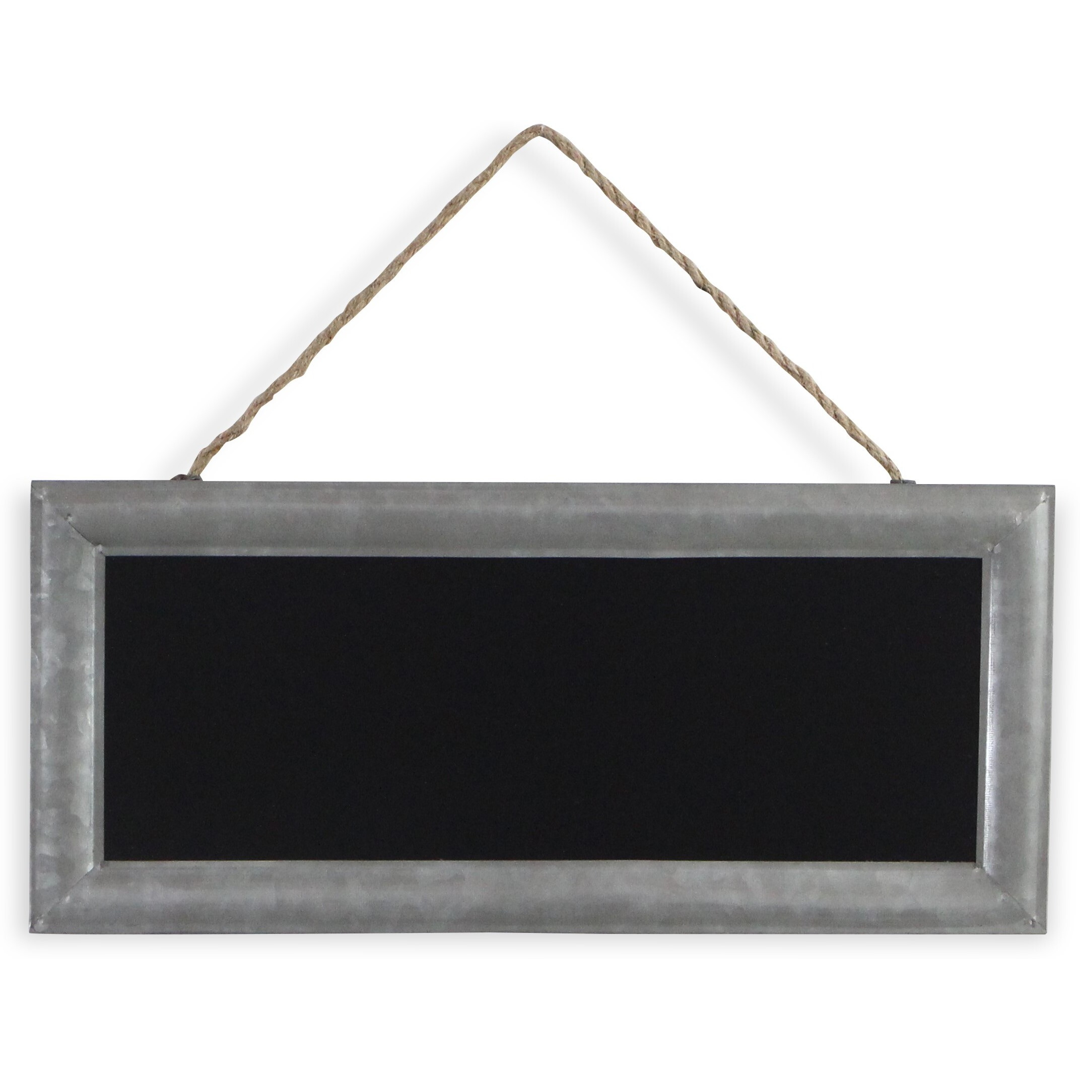 Isaiah Galvanized Framed Hanging Chalkboard