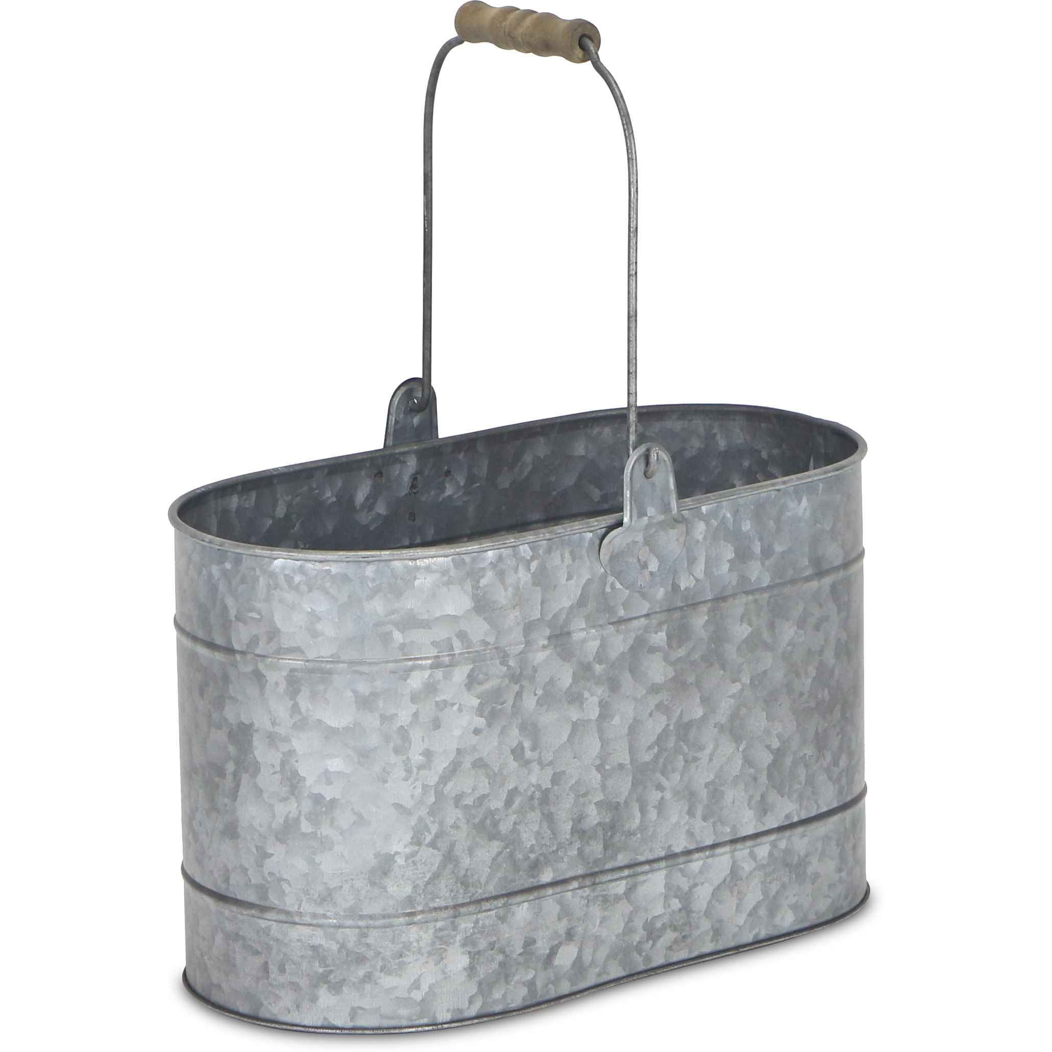 Elwyn Oval Galvanized Bucket & Handle