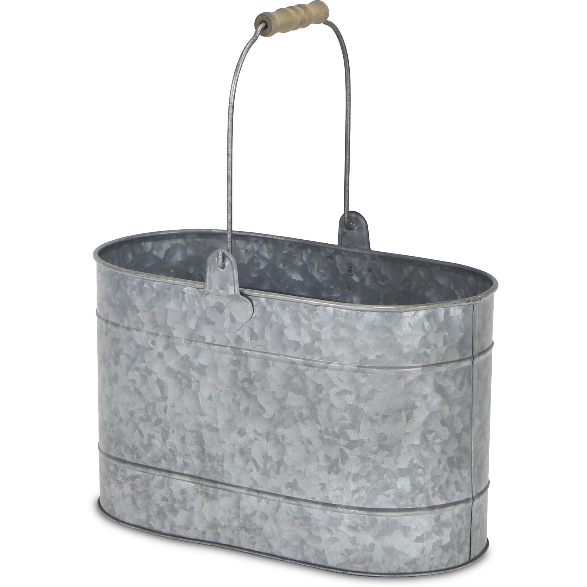 Elwyn Oval Galvanized Bucket & Handle