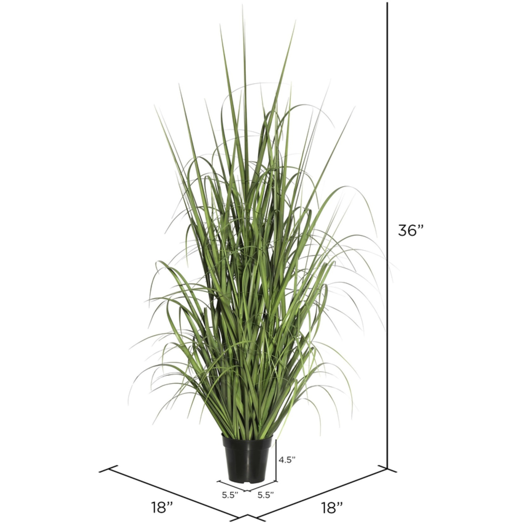 Vickerman 36" Artificial Green Potted Ryegrass.