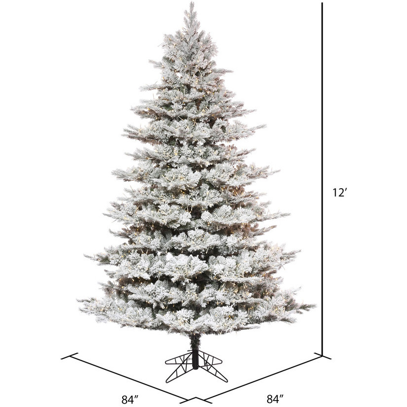 Vickerman 12' x 84" Flocked Kiana 3mm 3600WW - K173491LED