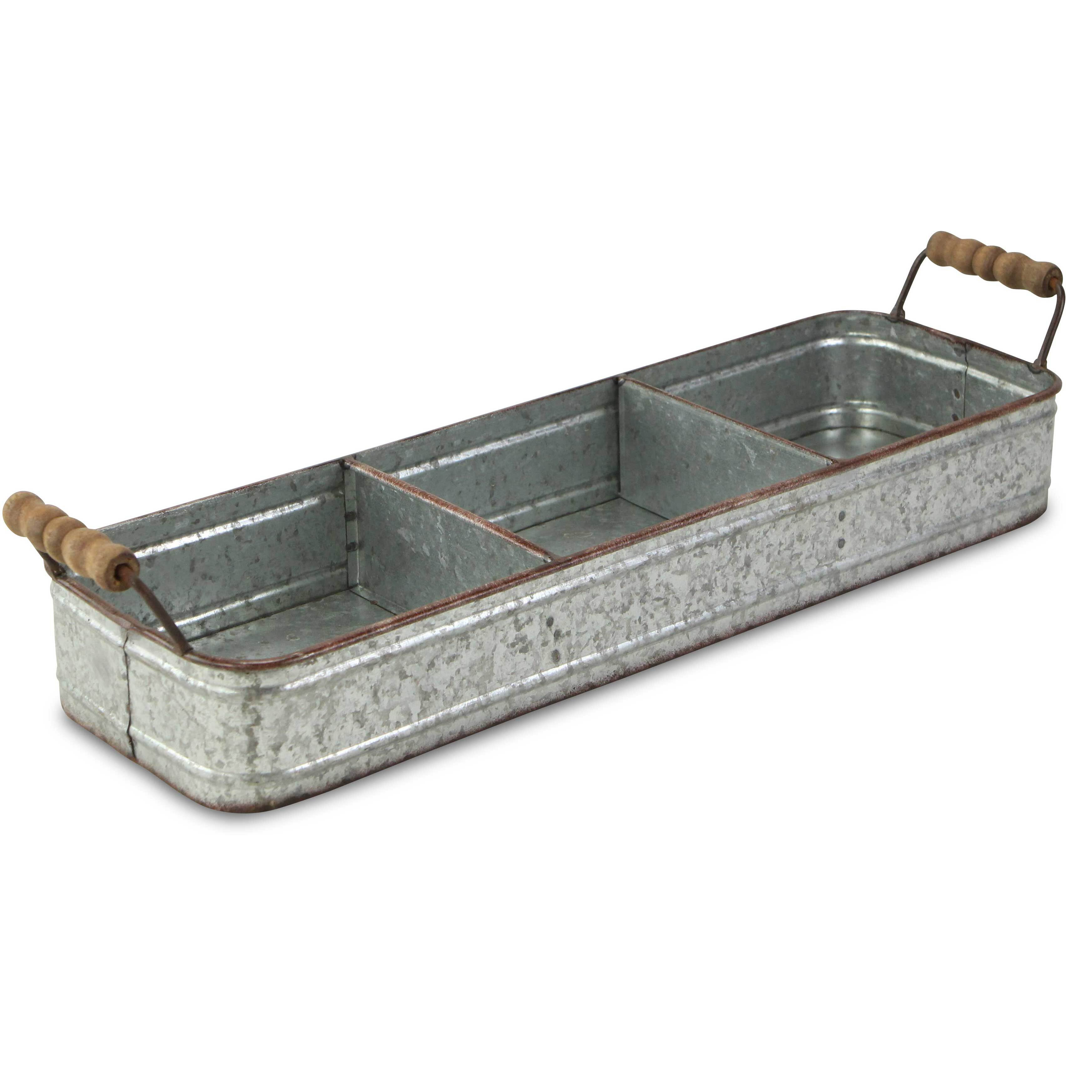Gondula 3 Slot Galvanized Caddy