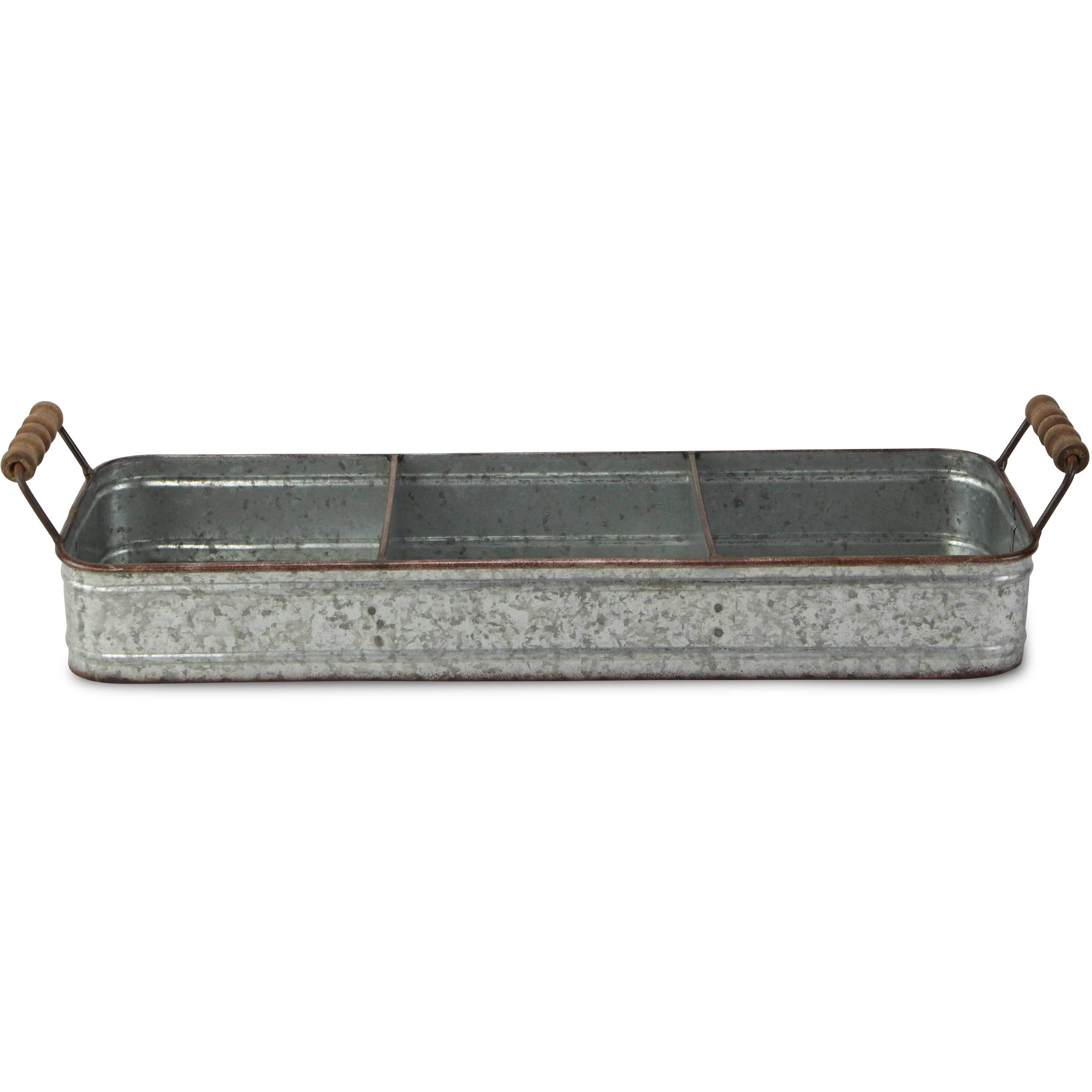 Gondula 3 Slot Galvanized Caddy