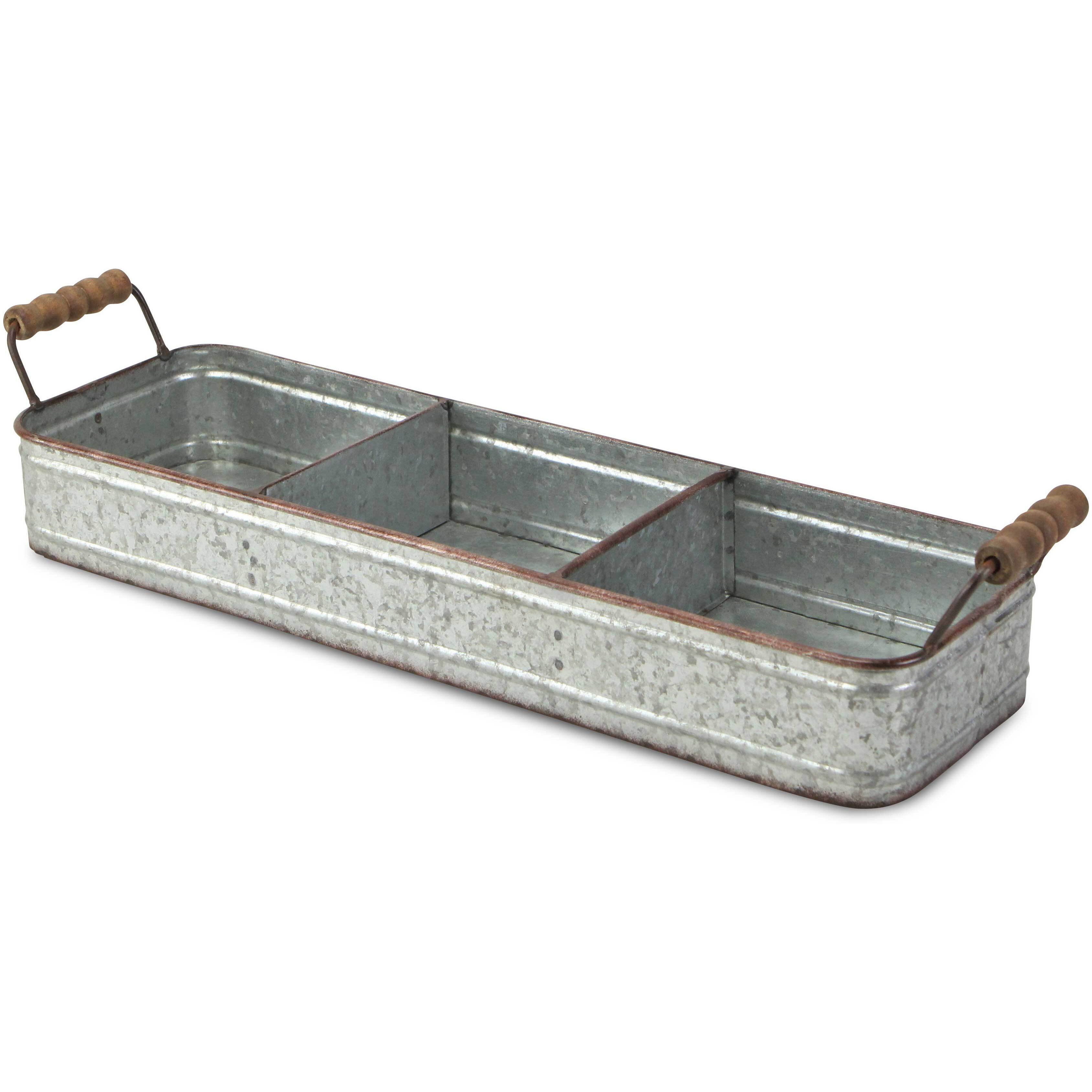 Gondula 3 Slot Galvanized Caddy