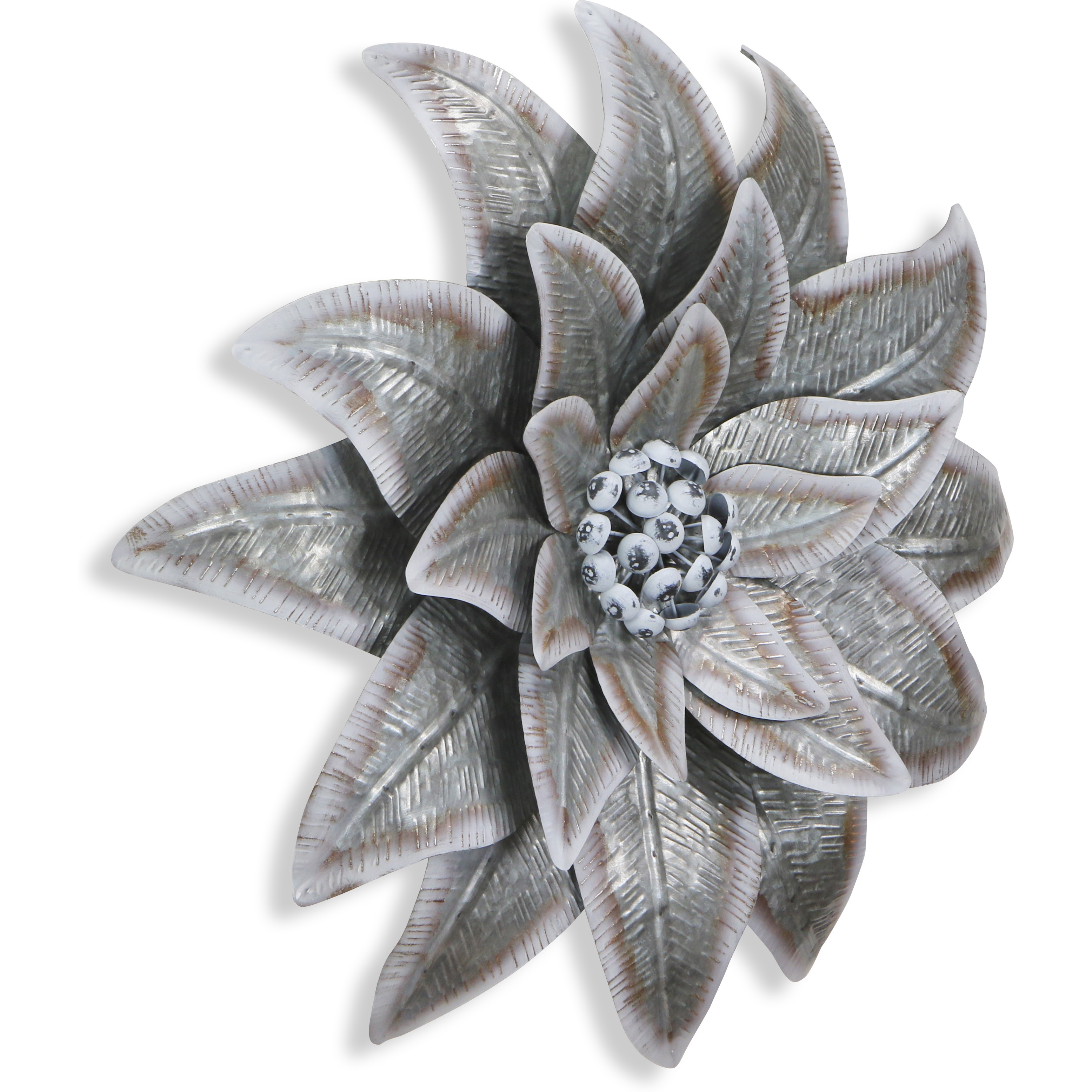 Varinnia Galvanized Metal Lotus Style Wall Decor
