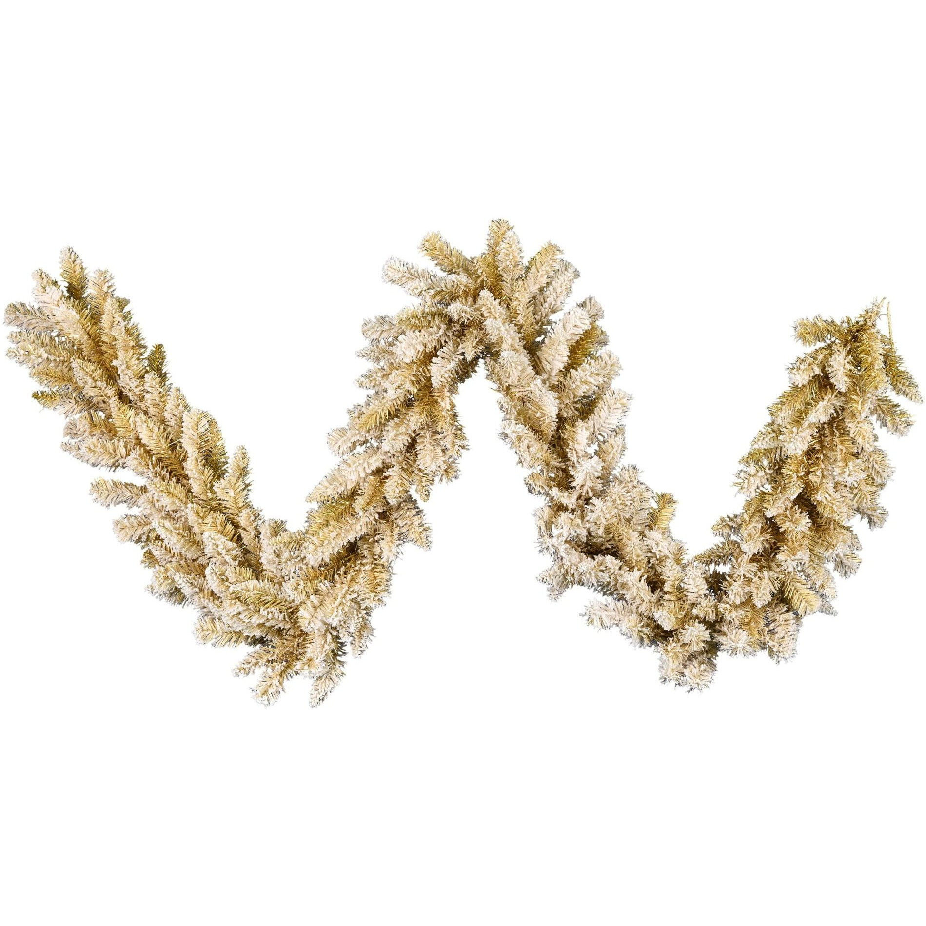 9' x 14" Frosted Gold Garland 230 Tips