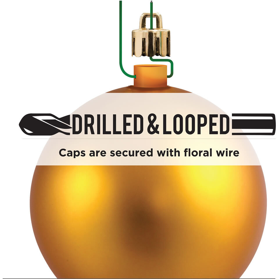 Vickerman 6" Gold Durian Glitt Ball Orn Drill 4/Bg - N188708D