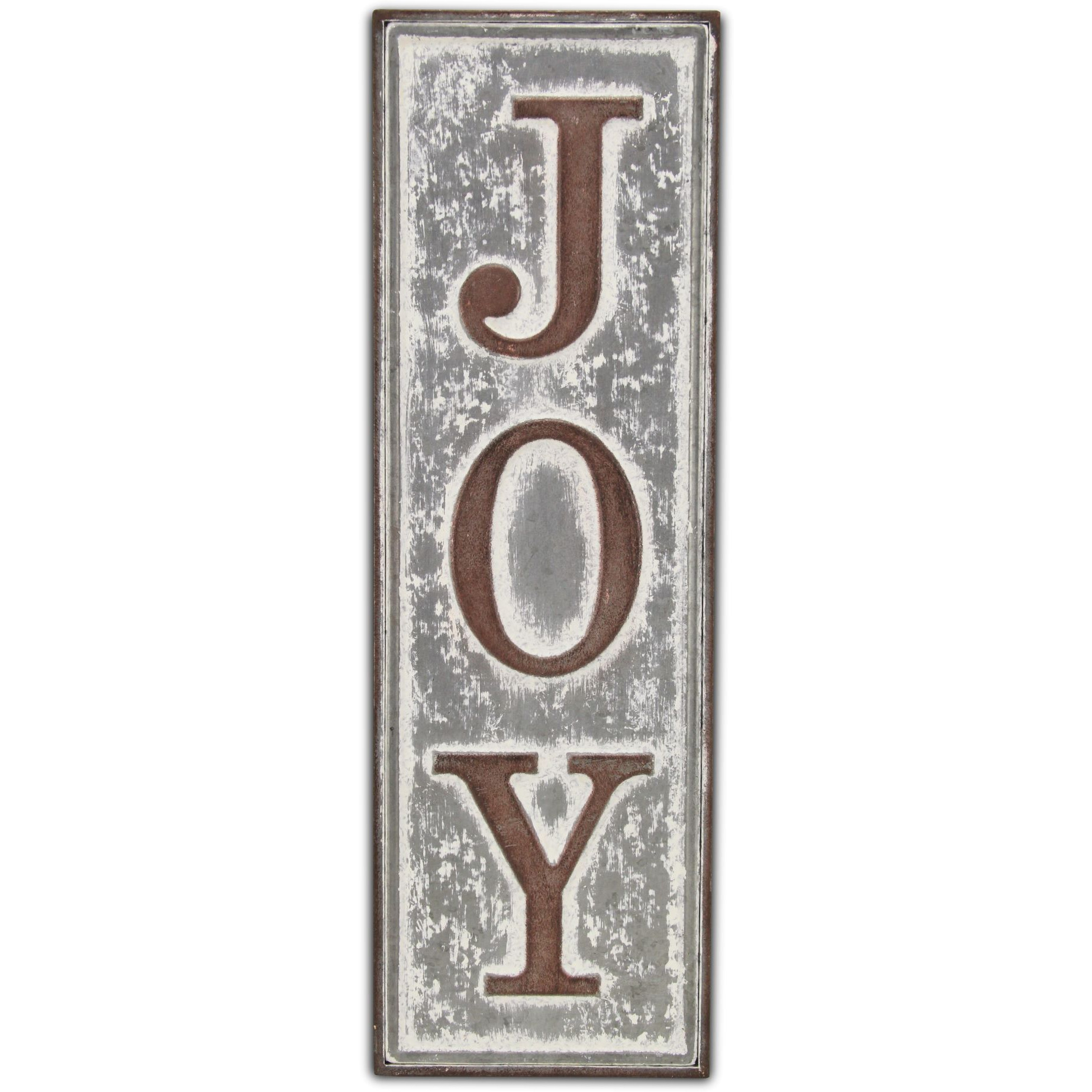 Clarke Galvanized Vertical &quotJoy" Wall Sign