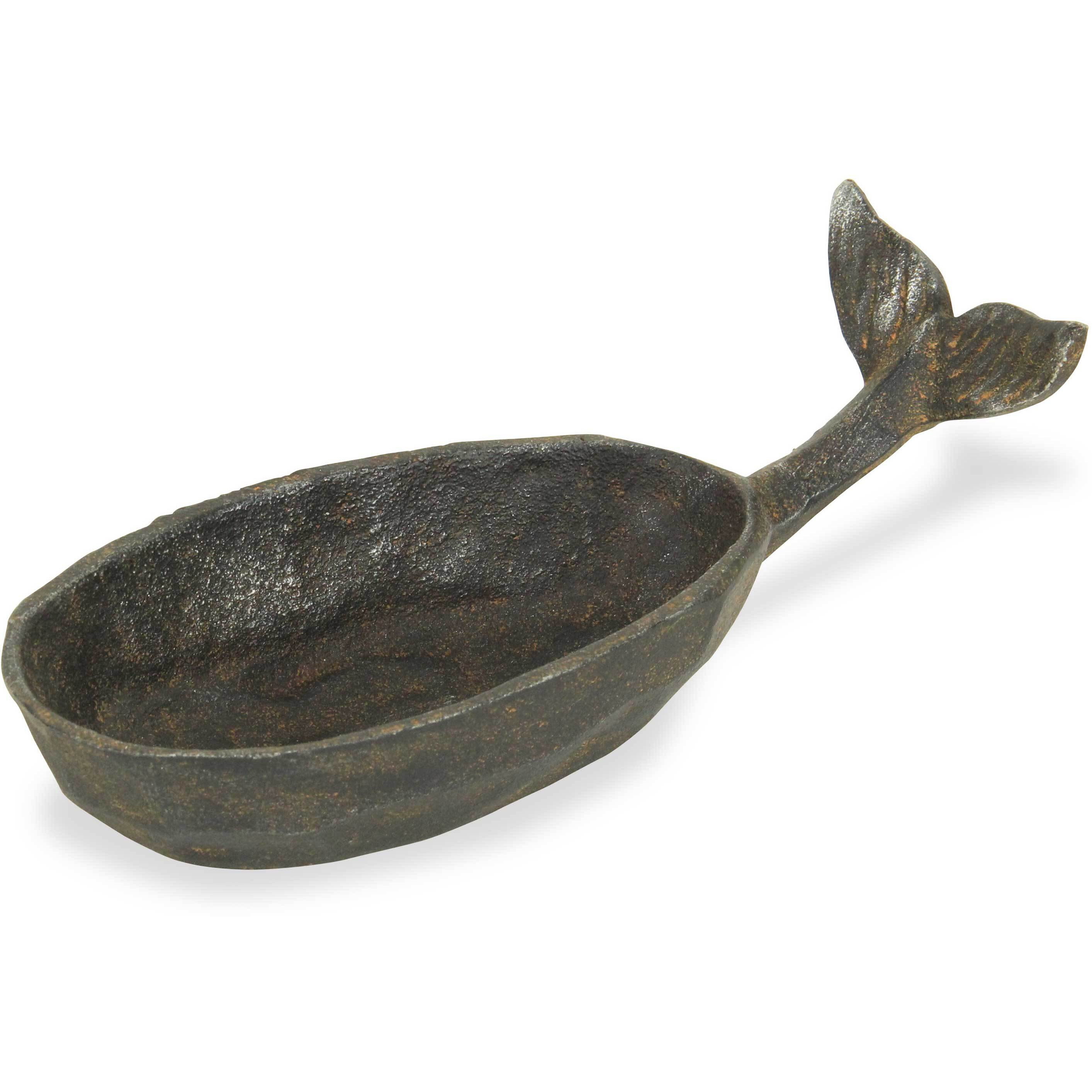 Elias Cast Iron Natural Finish Whale Decor Dish
