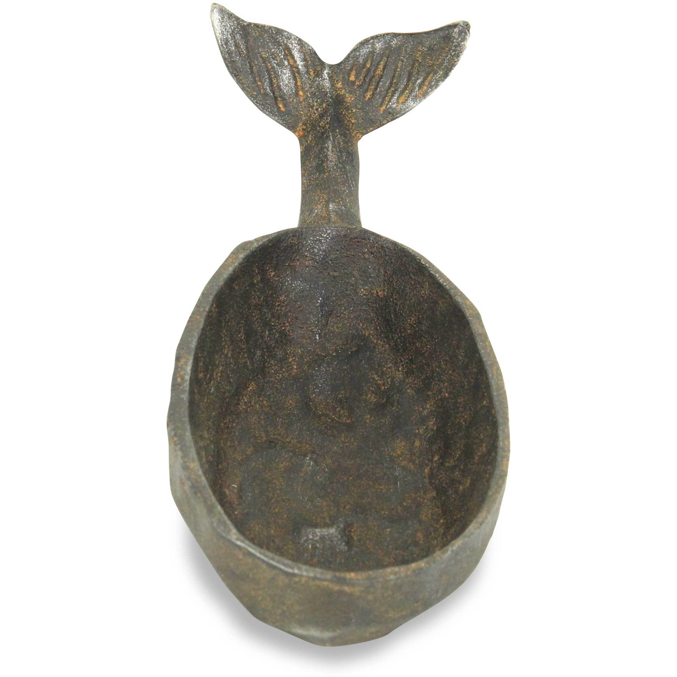 Elias Cast Iron Natural Finish Whale Decor Dish