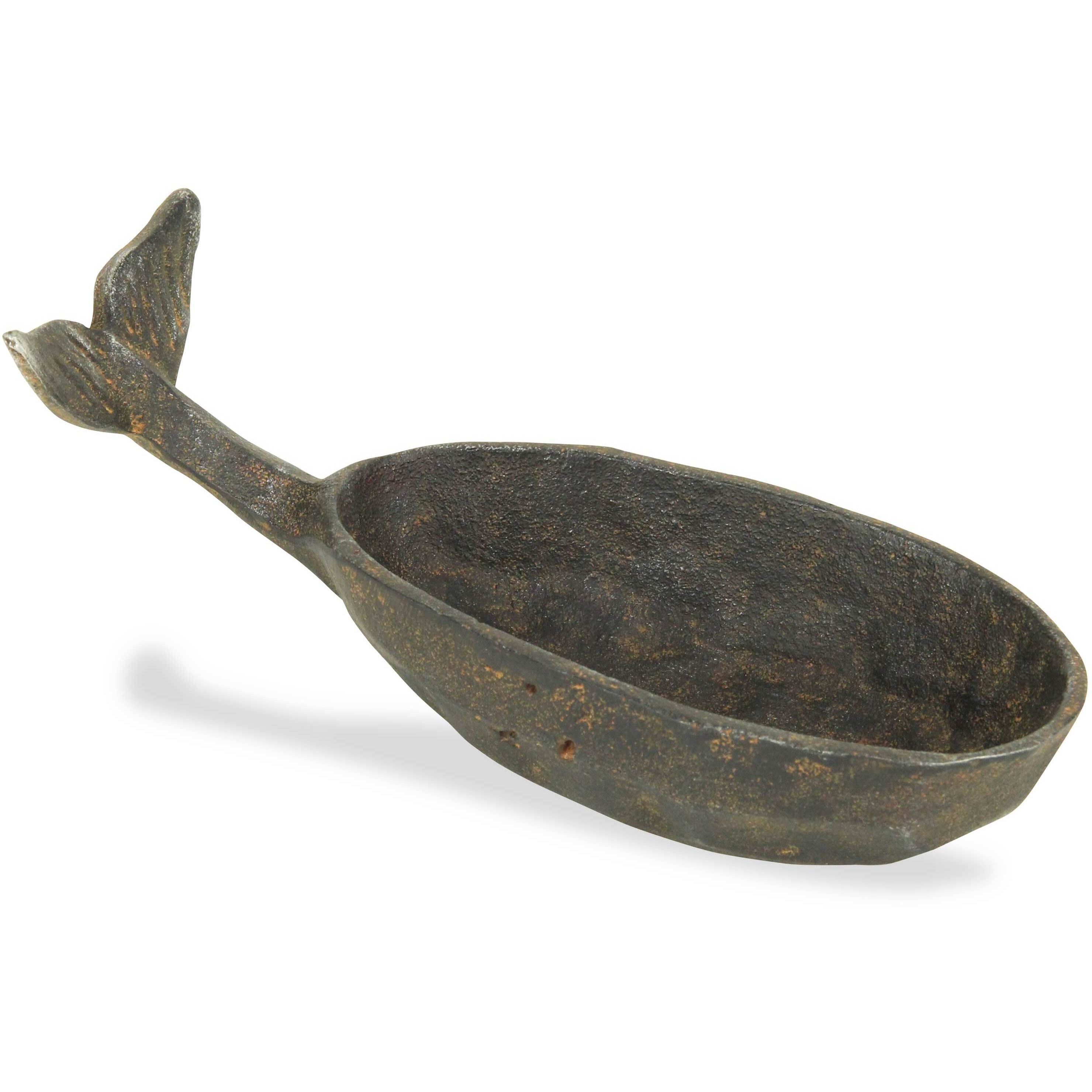 Elias Cast Iron Natural Finish Whale Decor Dish