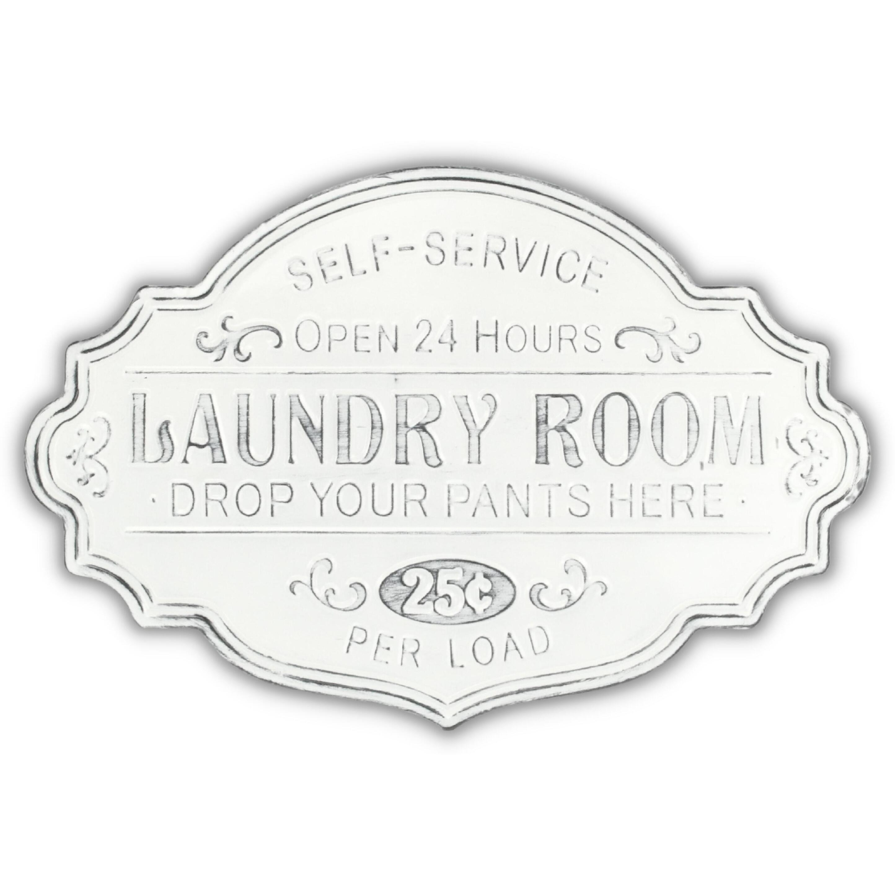 Dafina Enamel Style Finished Laundry Sign - Rustic