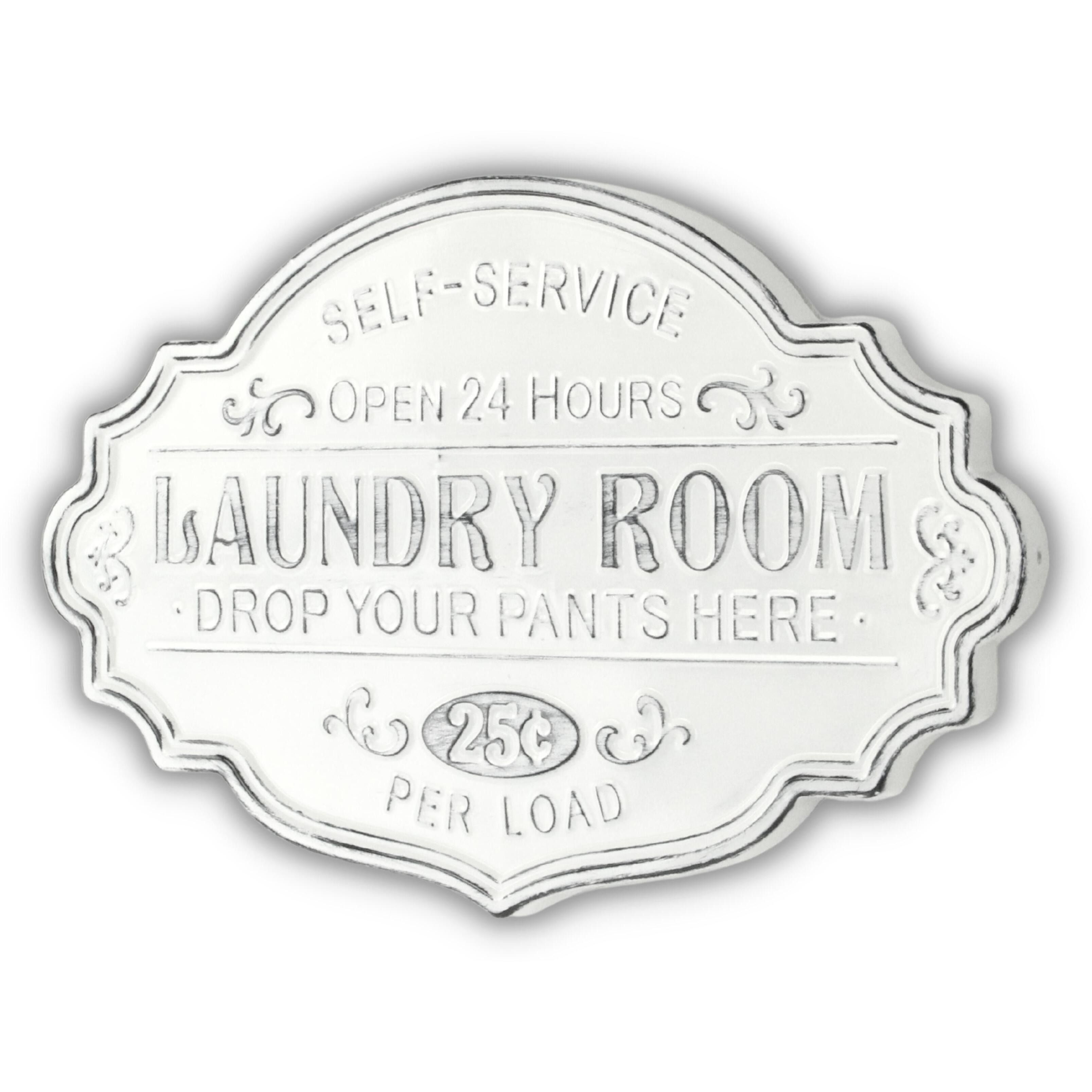 Dafina Enamel Style Finished Laundry Sign - Rustic