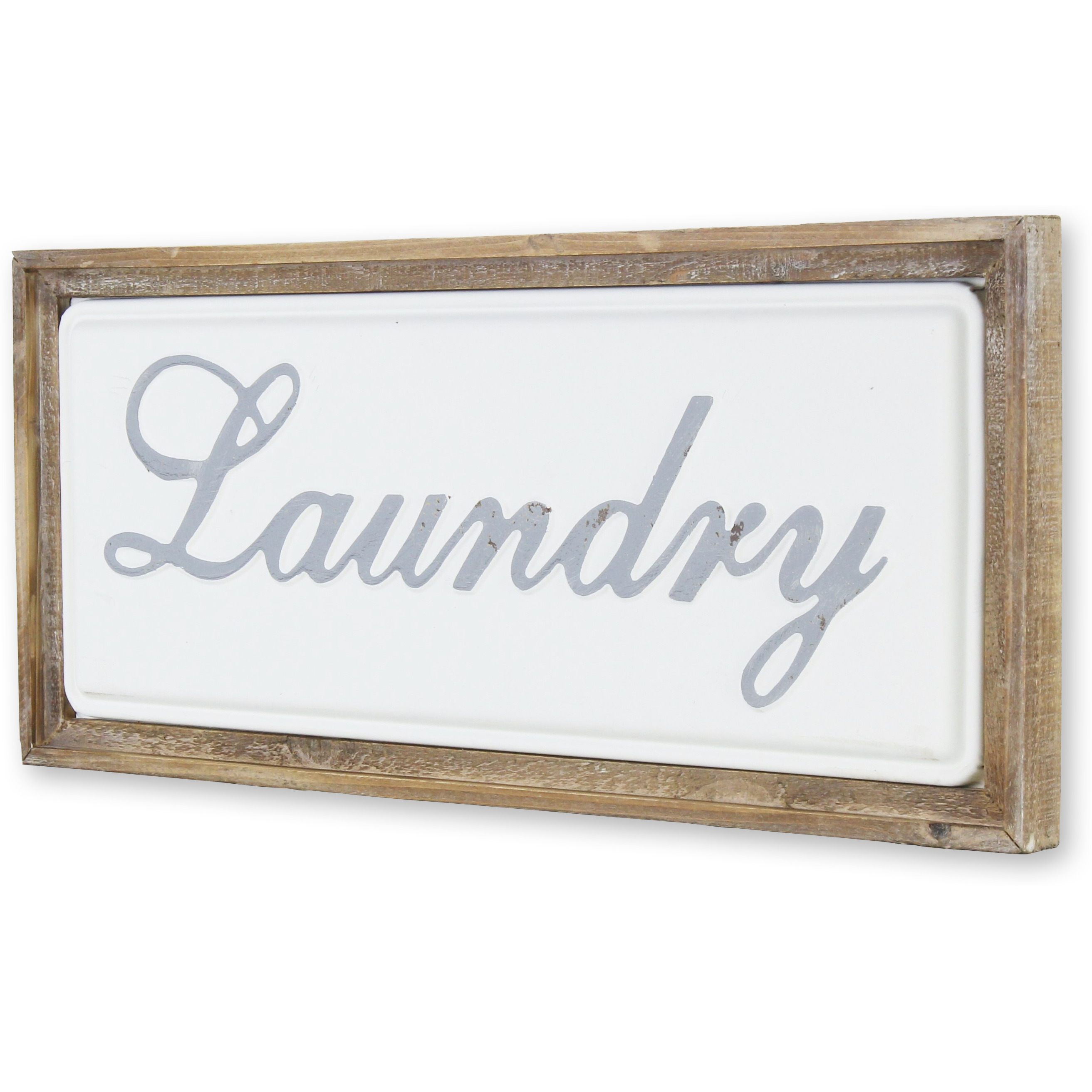Colista Elegant Laundry Wall Sign - White