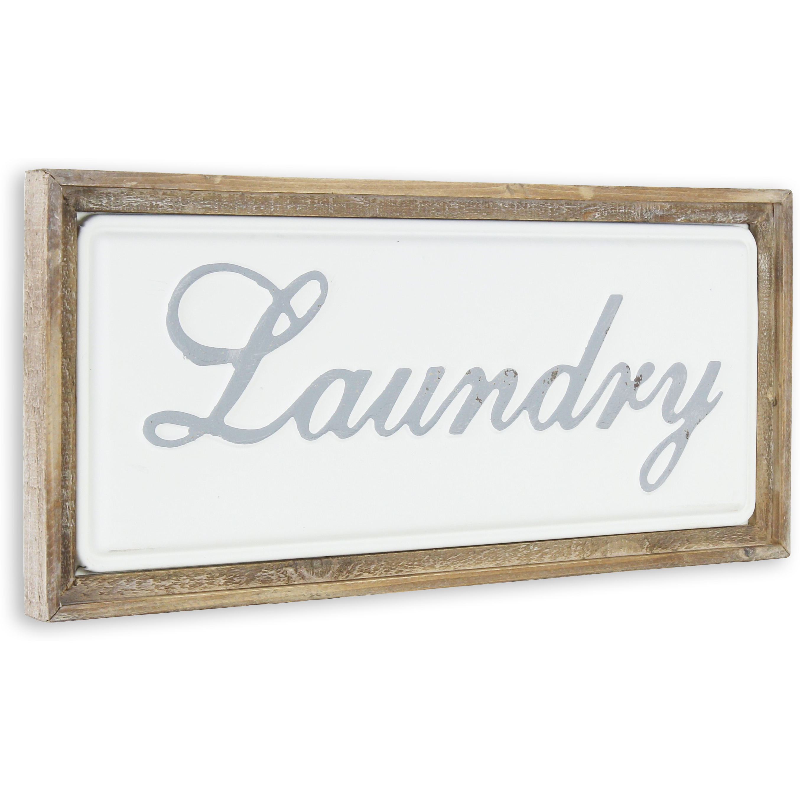 Colista Elegant Laundry Wall Sign - White
