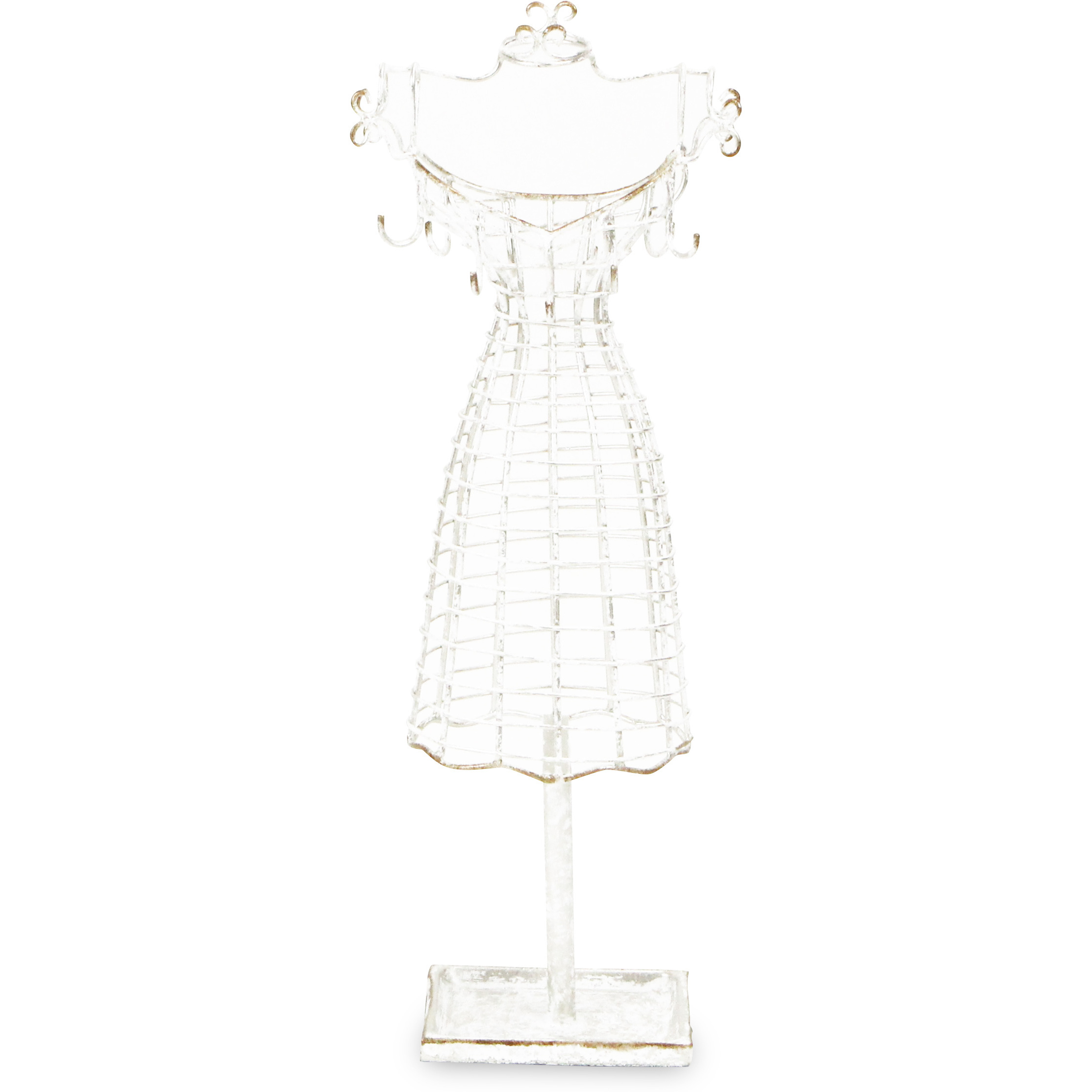 Leandro Cast Iron Dress Form Jewelry Holder - Silver