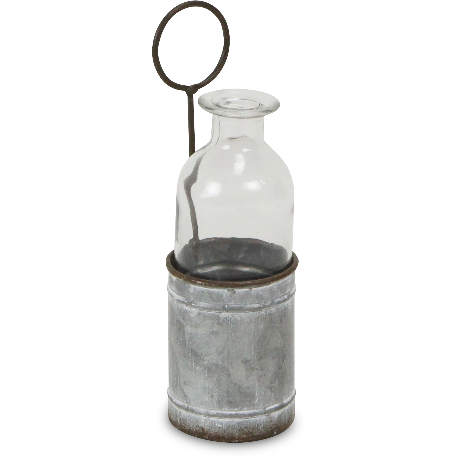 Sofia Single Slot Galvanized Metal Jar Holder