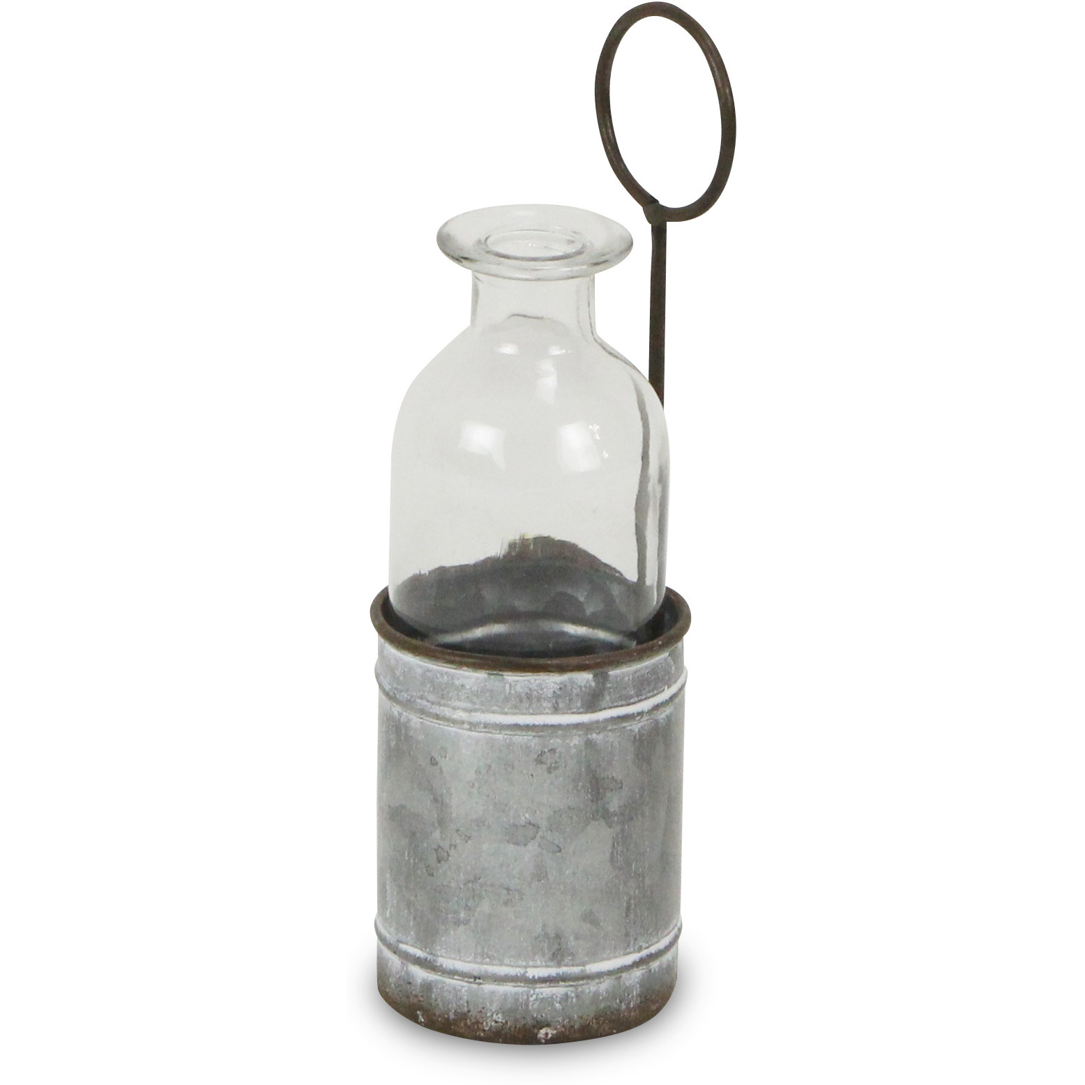 Sofia Single Slot Galvanized Metal Jar Holder