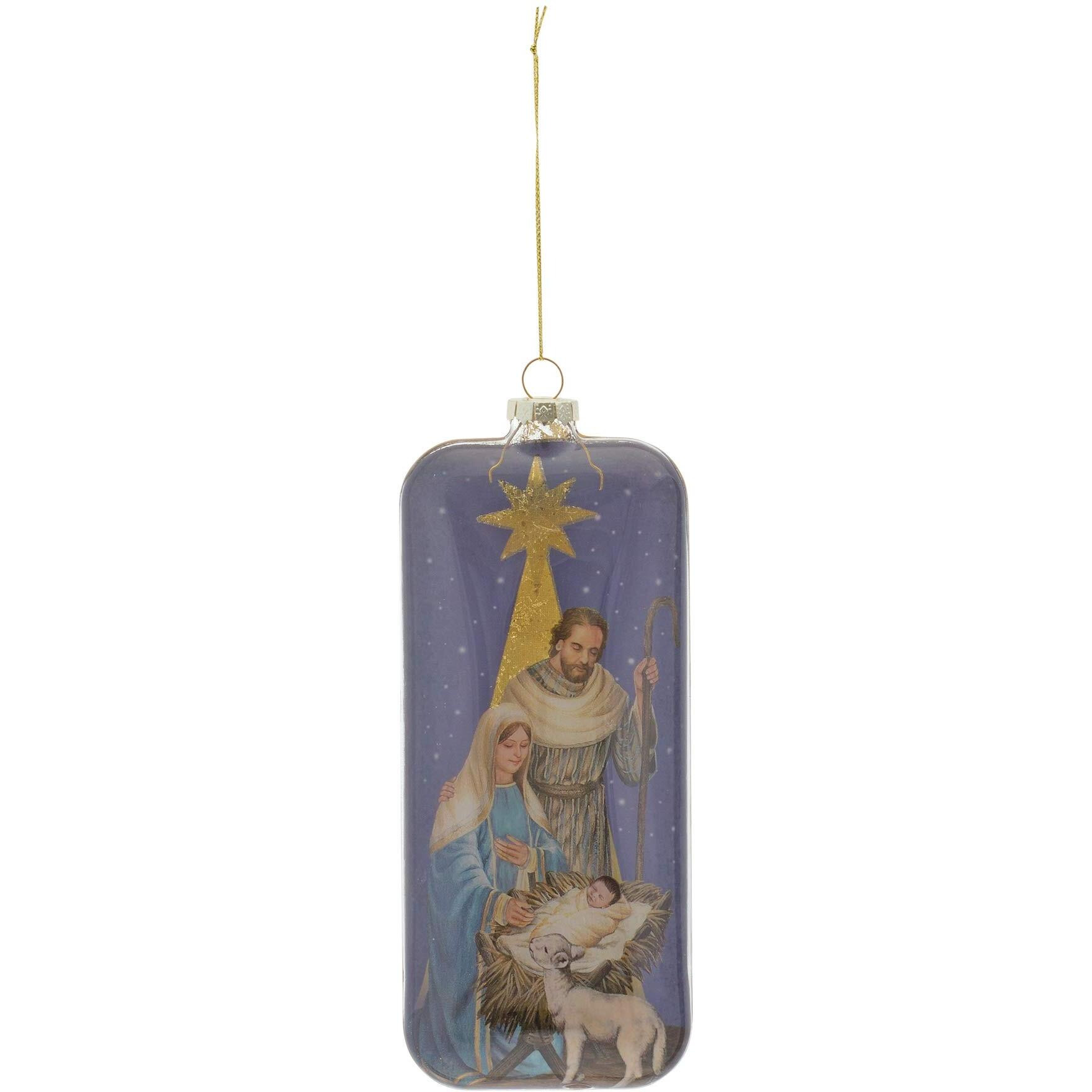 Glass Nativity Scene Ornament (Set of 6)