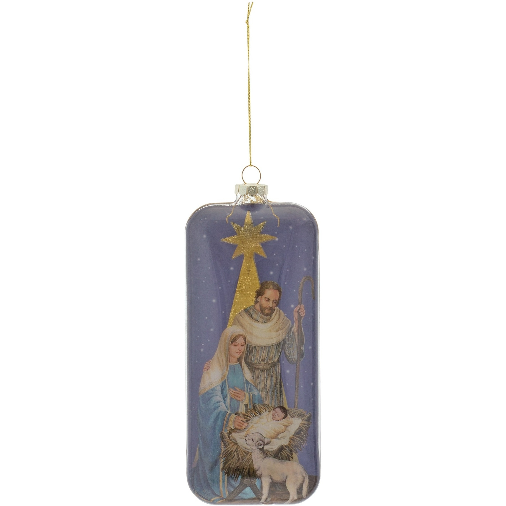Glass Nativity Scene Ornament (Set of 6)