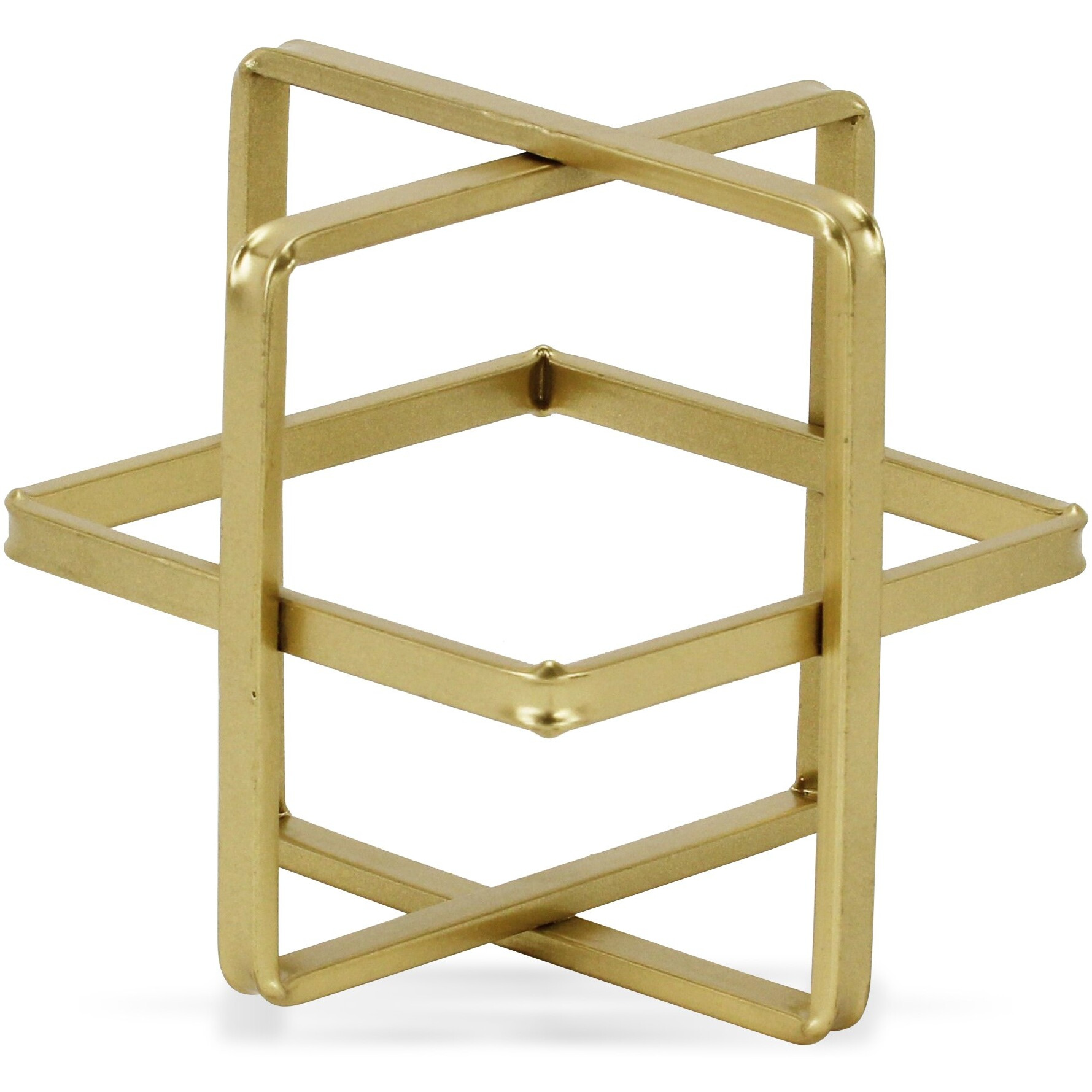 Alle Golden Geometric Decor Cube - Large