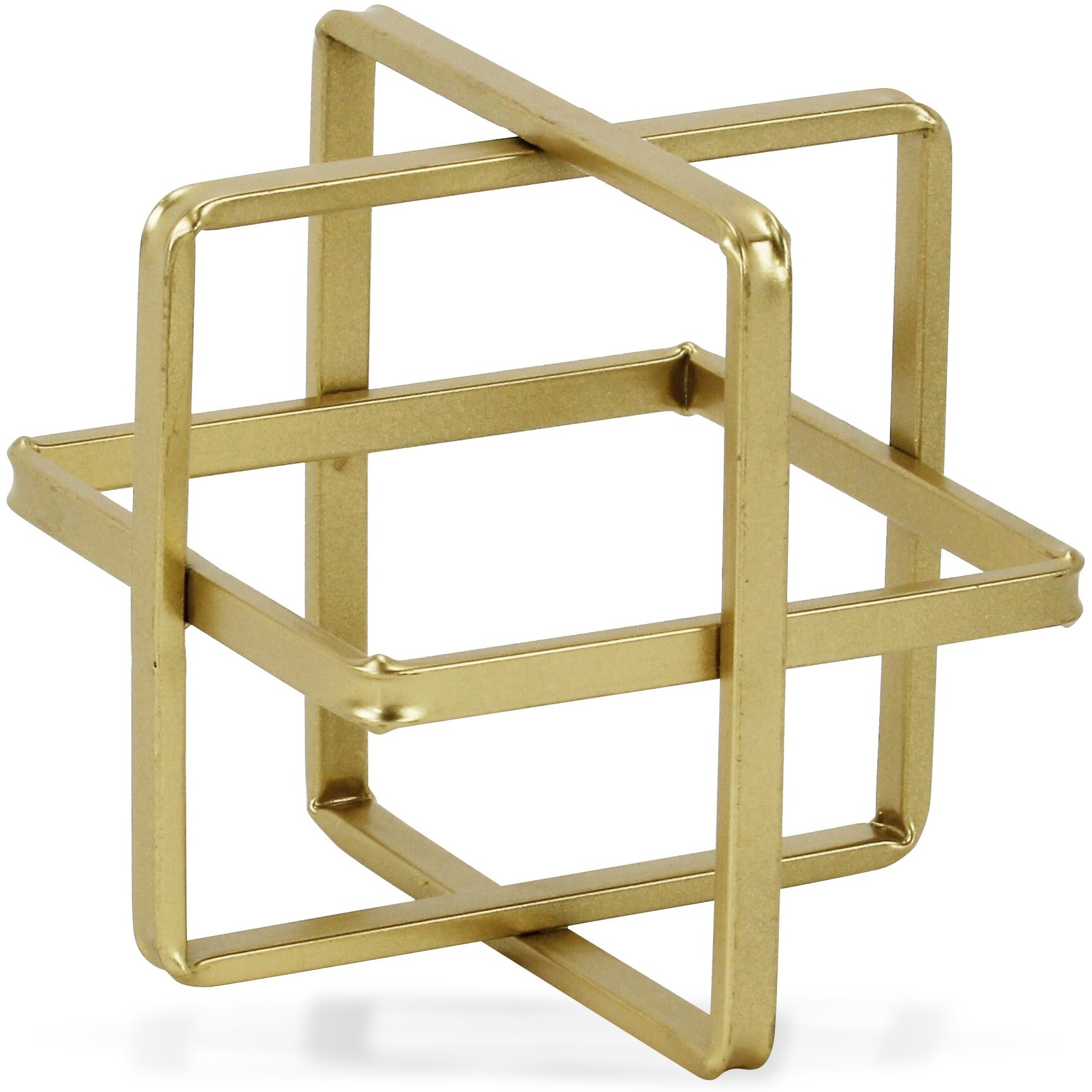 Alle Golden Geometric Decor Cube - Large